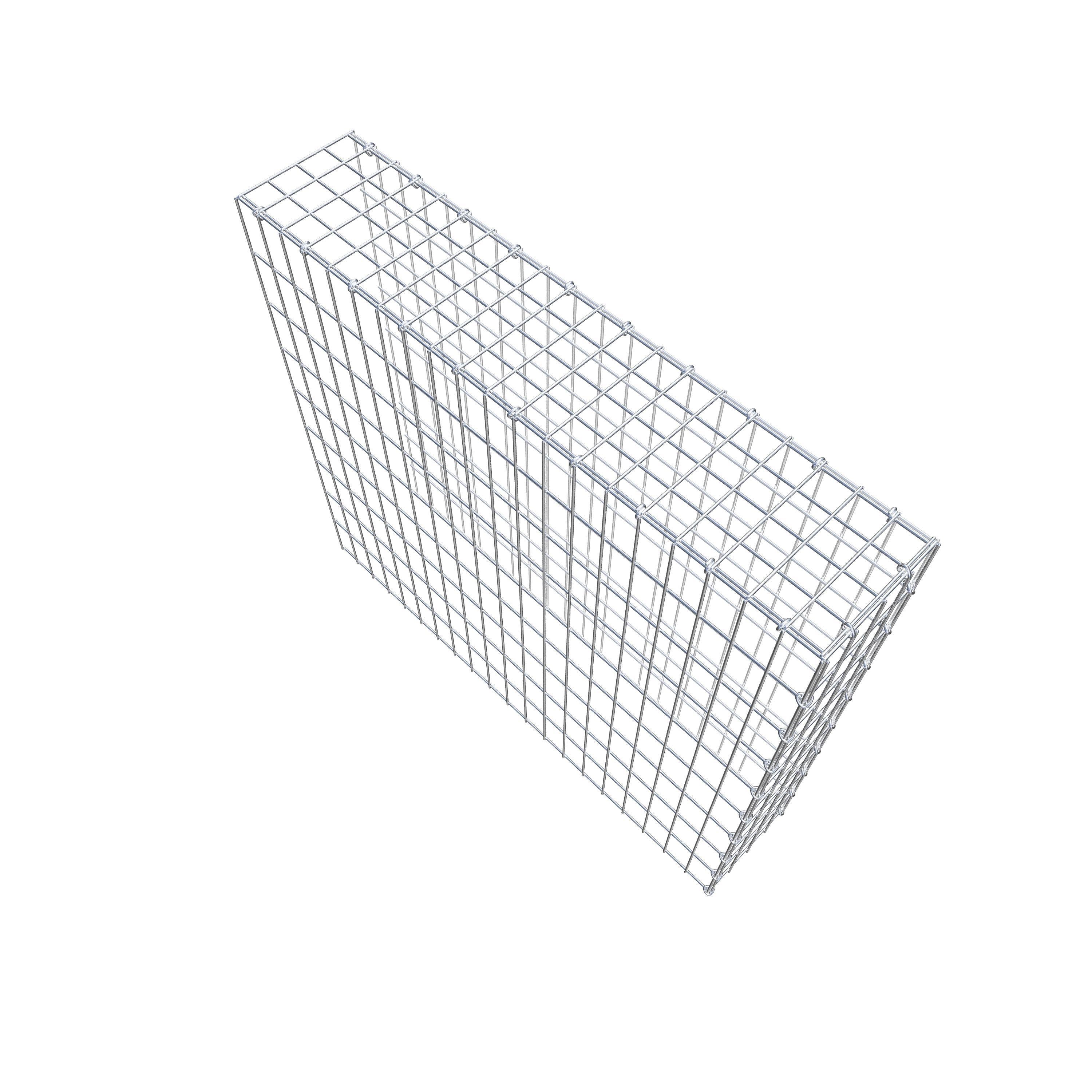 Mounted gabion type 4 100 cm x 90 cm x 20 cm (L x H x D), mesh size 5 cm x 10 cm, C-ring