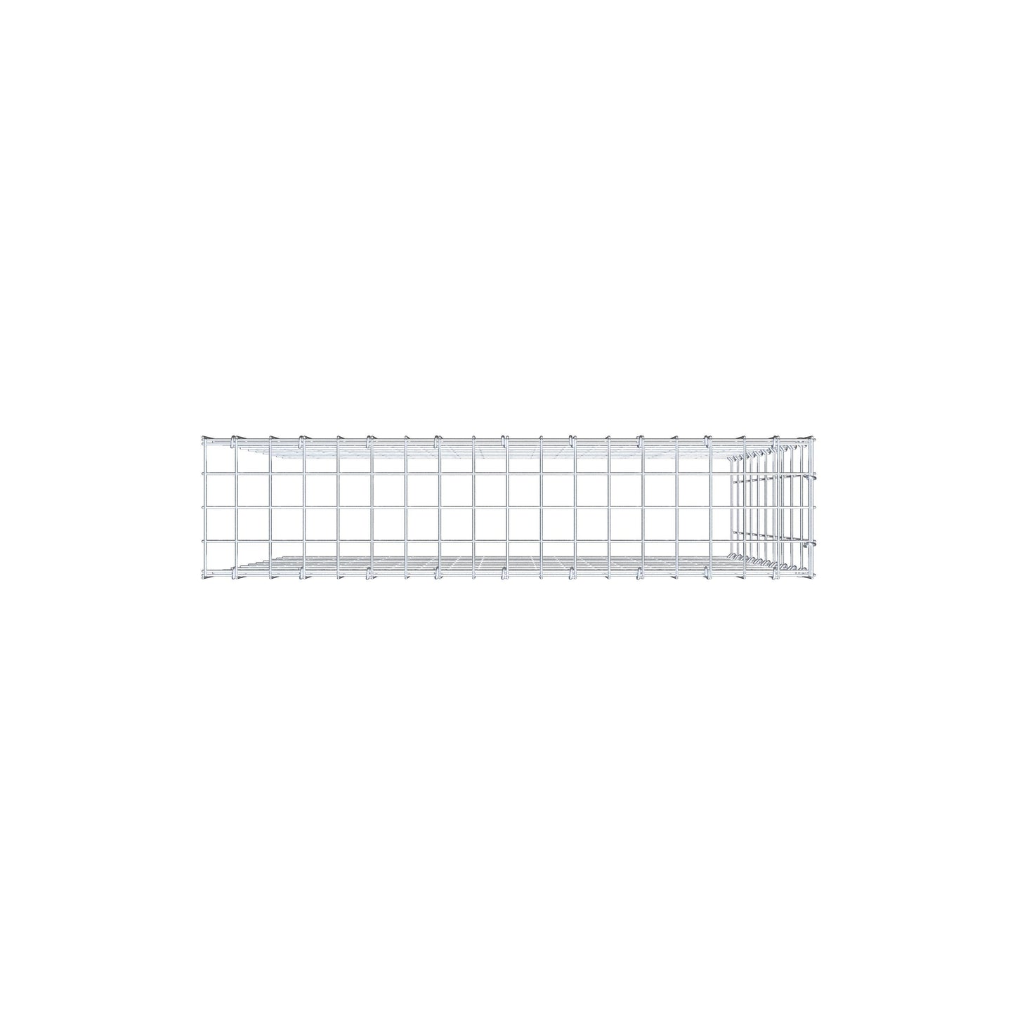 Mounted gabion type 4 100 cm x 90 cm x 20 cm (L x H x D), mesh size 5 cm x 10 cm, C-ring