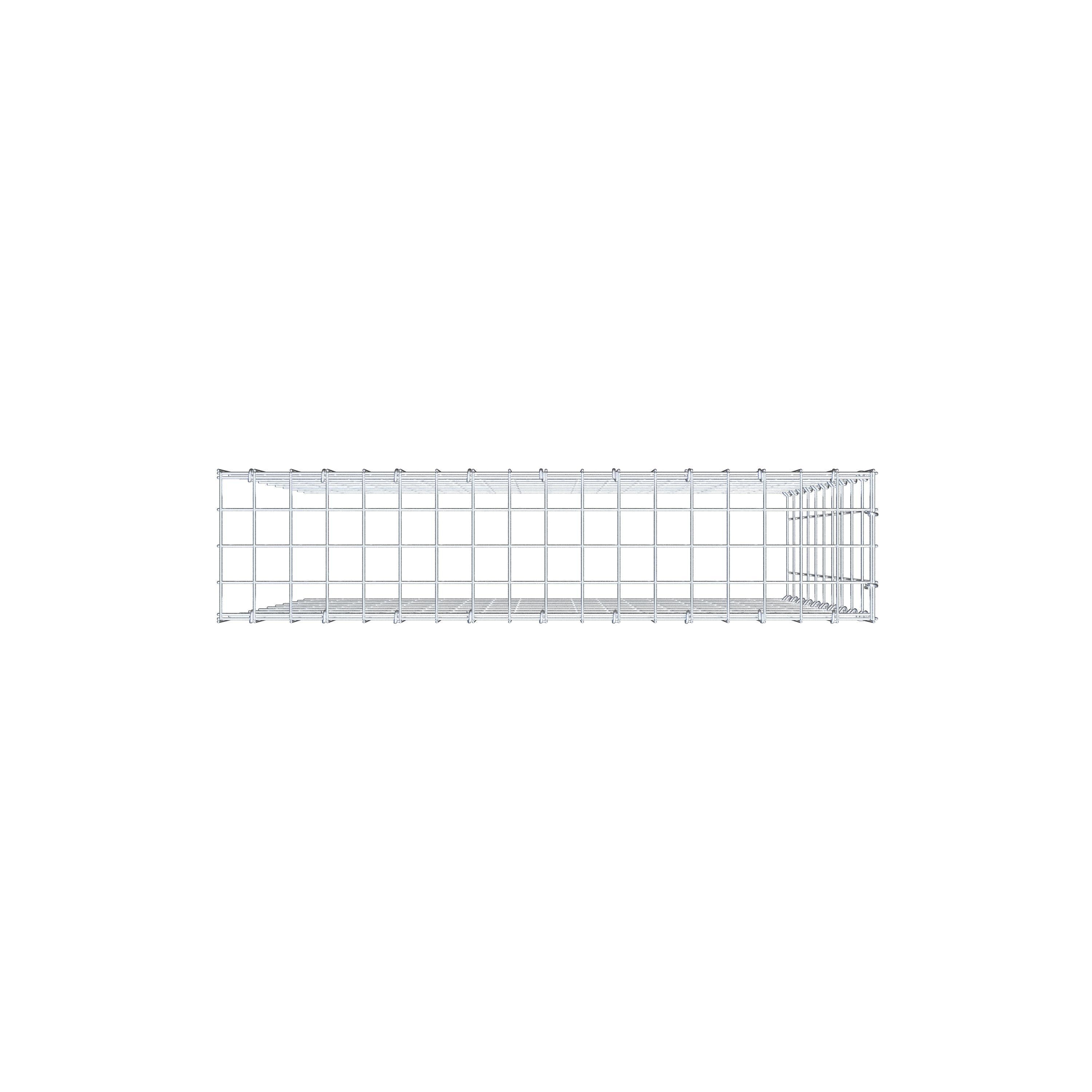 Mounted gabion type 4 100 cm x 90 cm x 20 cm (L x H x D), mesh size 5 cm x 10 cm, C-ring