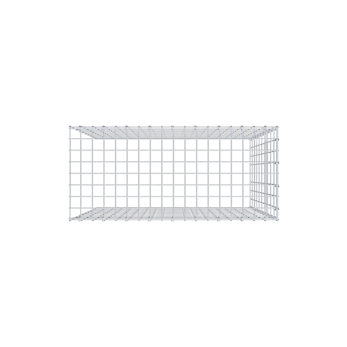 Extra gabion typ 4 100 cm x 90 cm x 40 cm (L x H x D), maskstorlek 5 cm x 10 cm, C-ring