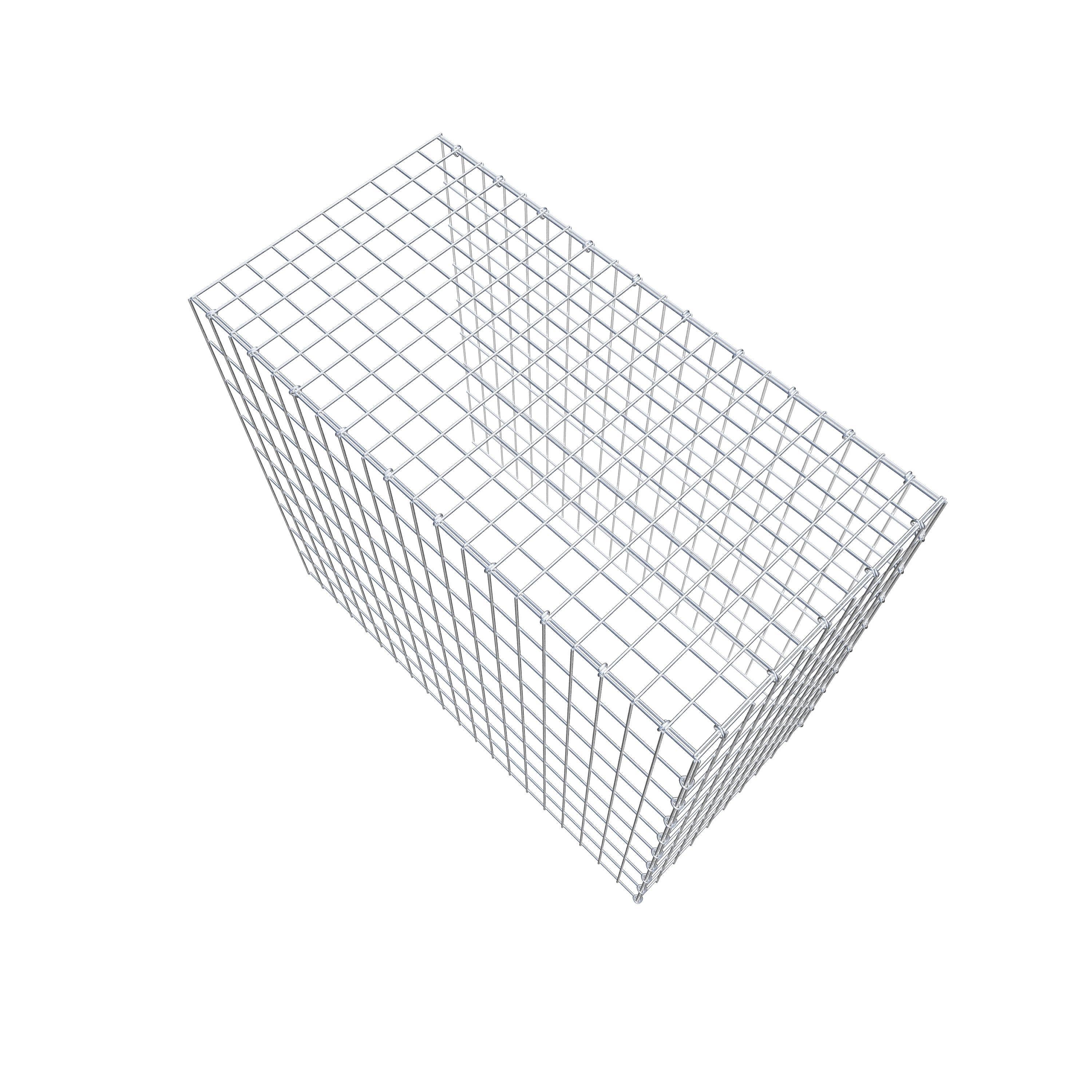 Mounted gabion type 4 100 cm x 90 cm x 50 cm (L x H x D), mesh size 5 cm x 10 cm, C-ring