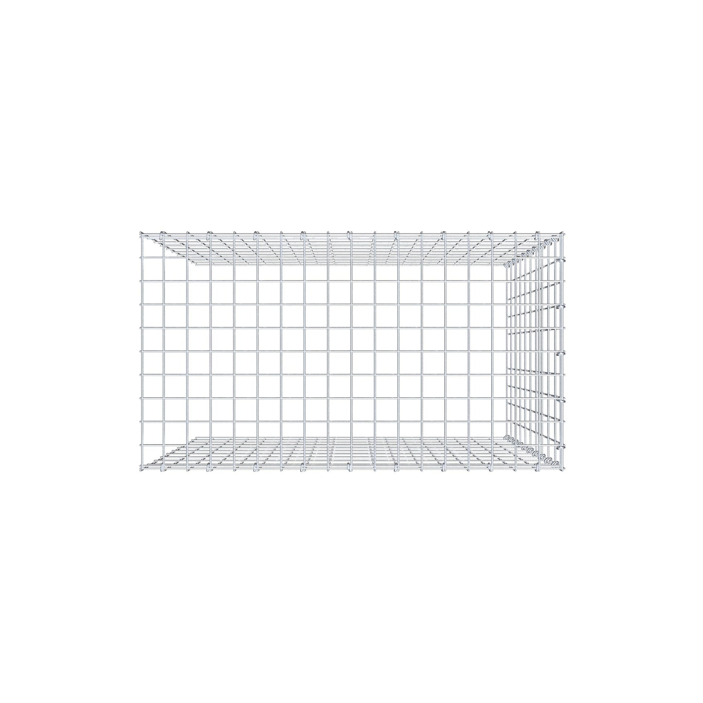 Extra gabion typ 4 100 cm x 90 cm x 50 cm (L x H x D), maskstorlek 5 cm x 10 cm, C-ring