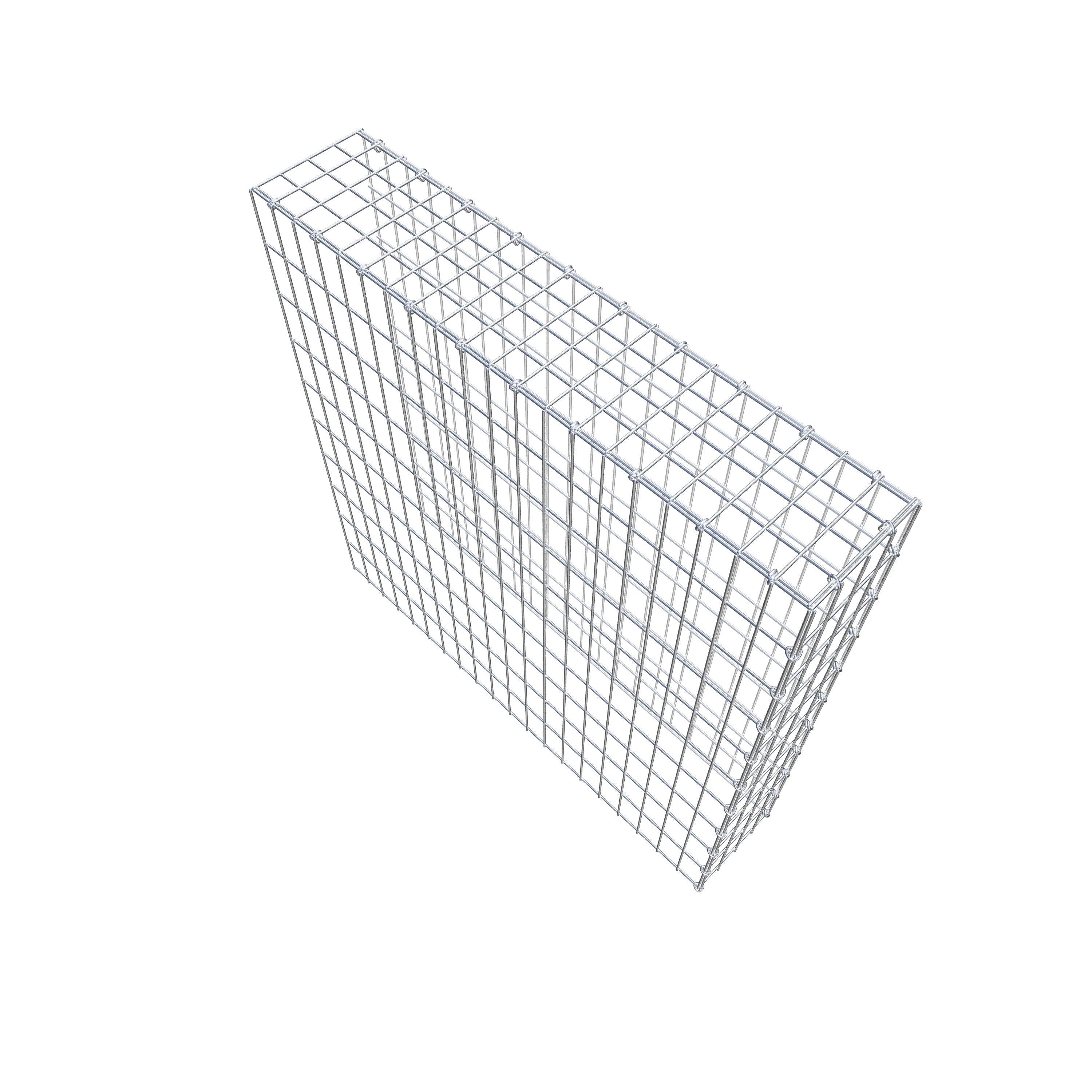 Monteret gabion type 4 100 cm x 100 cm x 20 cm (L x H x D), maskestørrelse 5 cm x 10 cm, C-ring