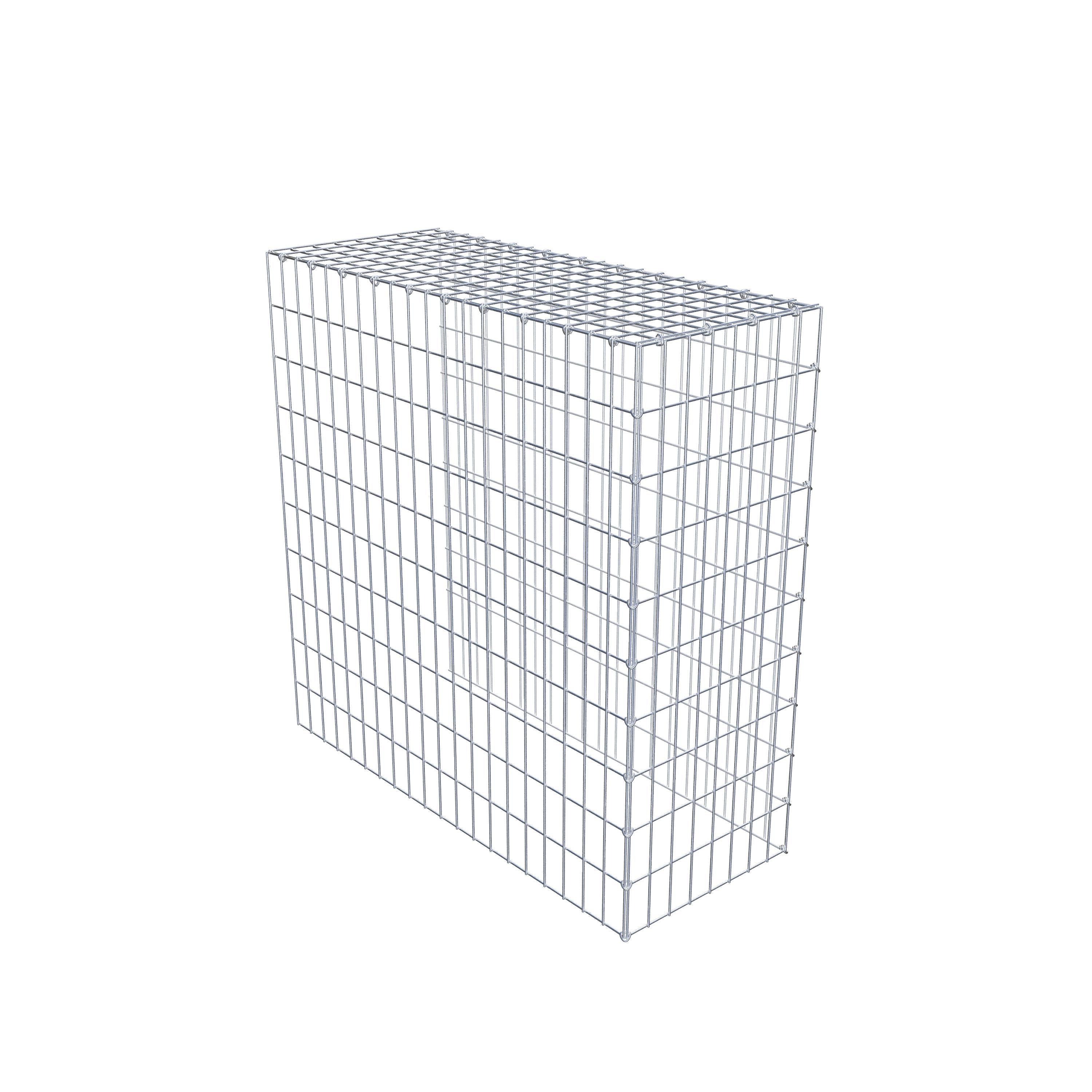 Monteret gabion type 4 100 cm x 100 cm x 40 cm (L x H x D), maskestørrelse 5 cm x 10 cm, C-ring