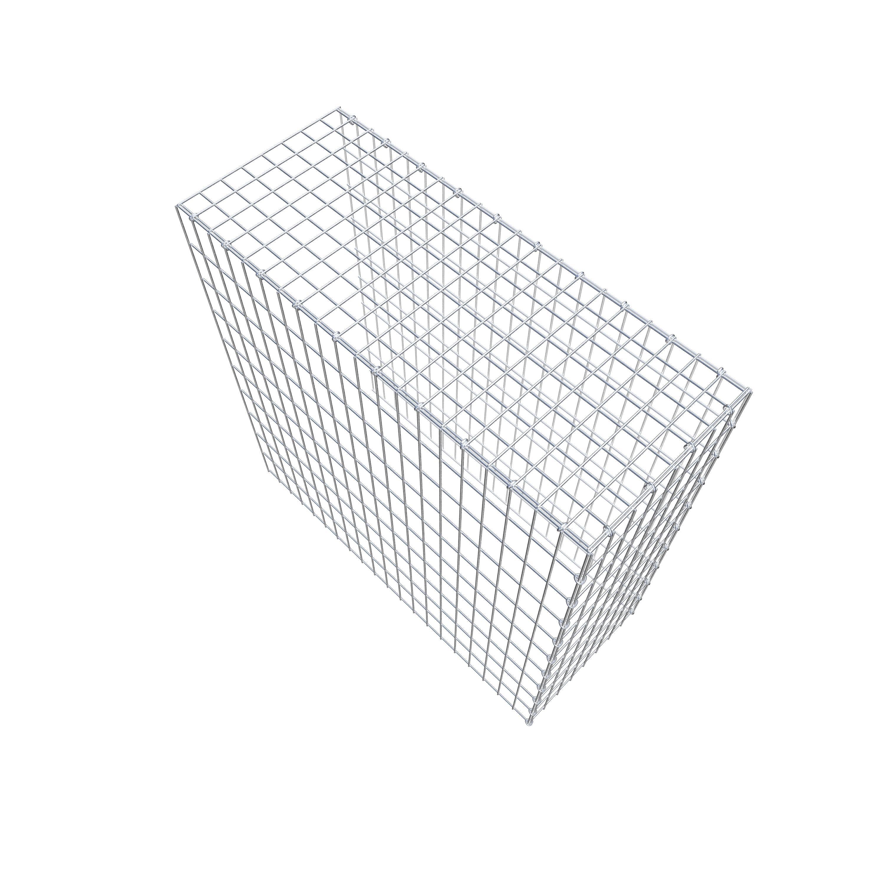 Mounted gabion type 4 100 cm x 100 cm x 40 cm (L x H x D), mesh size 5 cm x 10 cm, C-ring