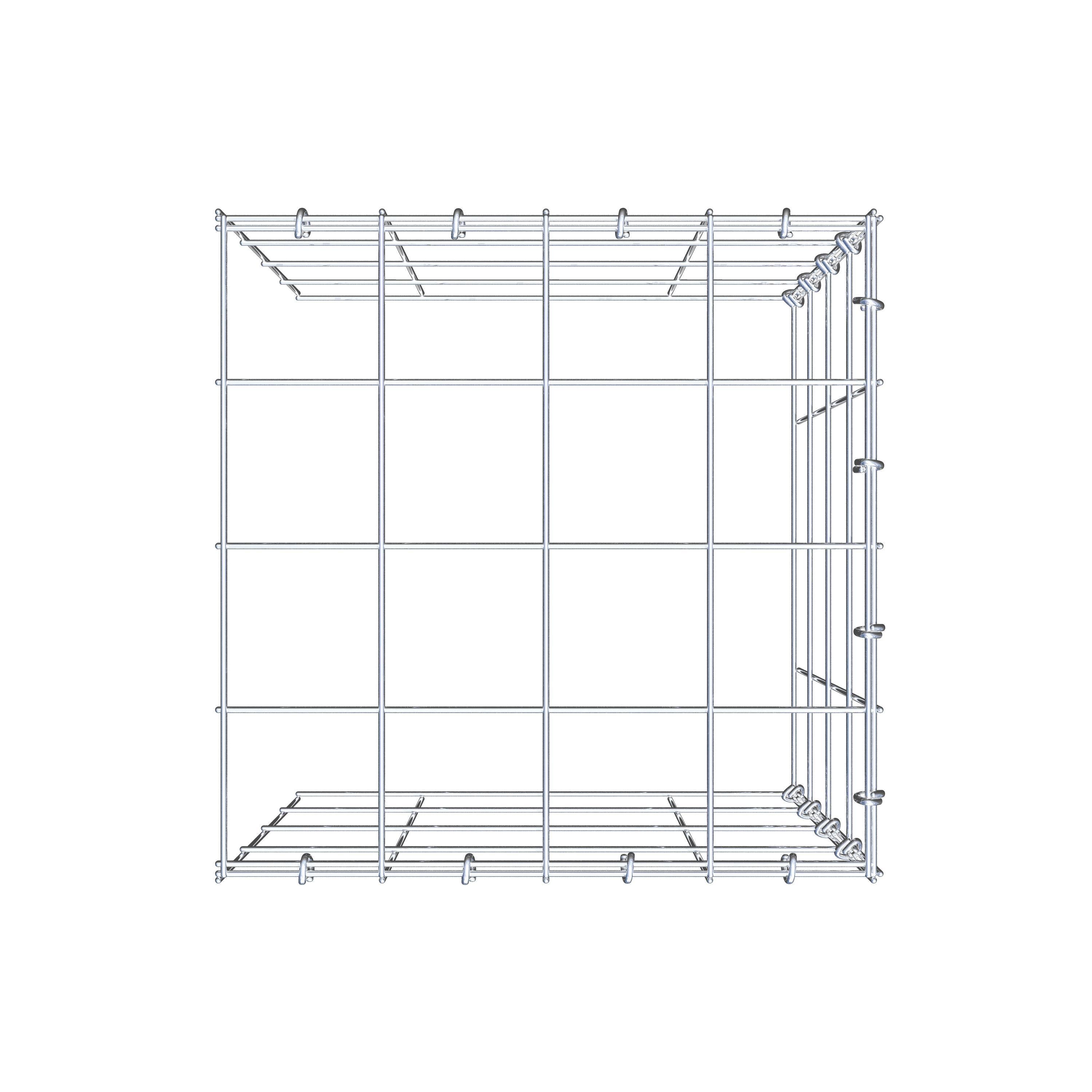 Mounted gabion type 4 40 cm x 40 cm x 40 cm (L x H x D), mesh size 10 cm x 10 cm, C-ring