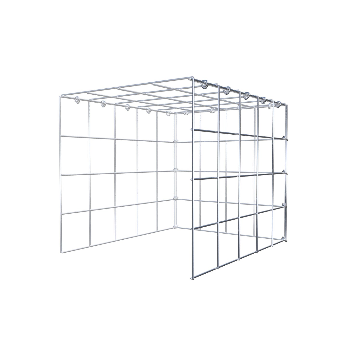 Gabbione aggiuntivo tipo 4 50 cm x 40 cm x 40 cm (L x H x P), maglia 10 cm x 10 cm, anello a C