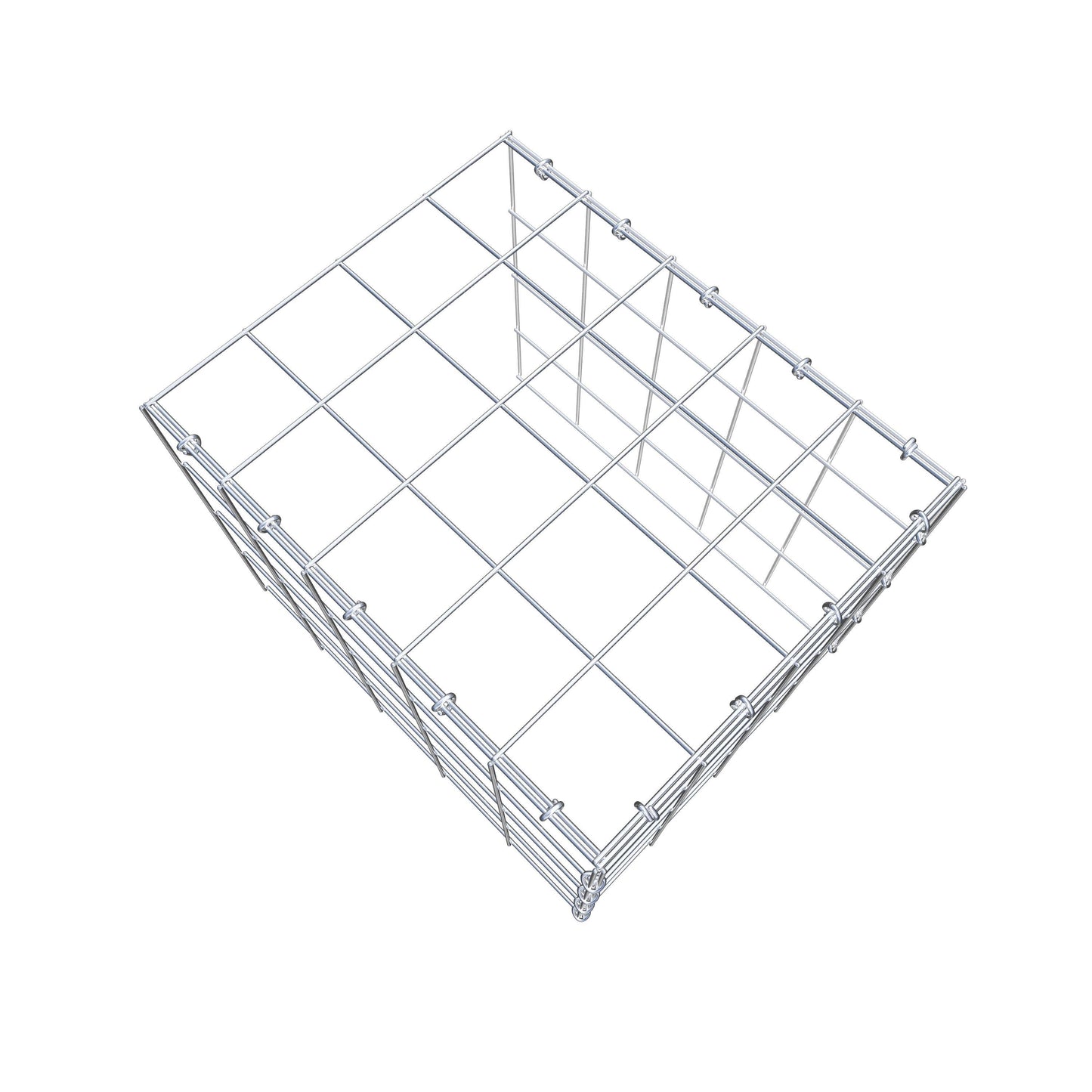 Gabbione aggiuntivo tipo 4 50 cm x 40 cm x 40 cm (L x H x P), maglia 10 cm x 10 cm, anello a C