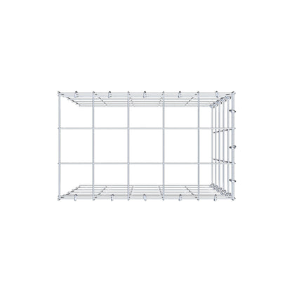 Monteret gabion type 4 50 cm x 50 cm x 30 cm (L x H x D), maskestørrelse 10 cm x 10 cm, C-ring