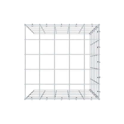 Mounted gabion type 4 50 cm x 50 cm x 50 cm (L x H x D), mesh size 10 cm x 10 cm, C-ring