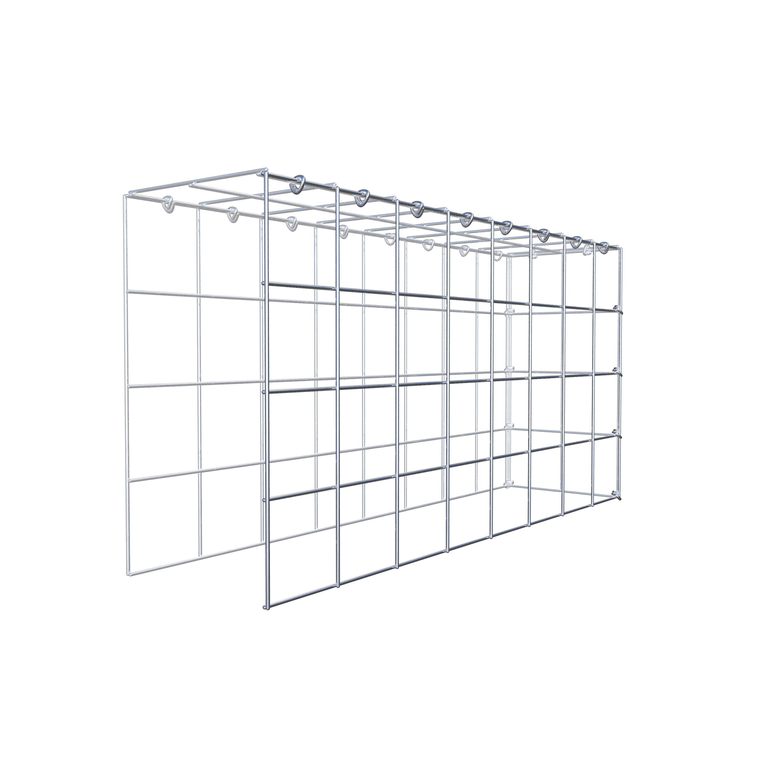 Monteret gabion type 4 80 cm x 40 cm x 20 cm (L x H x D), maskestørrelse 10 cm x 10 cm, C-ring