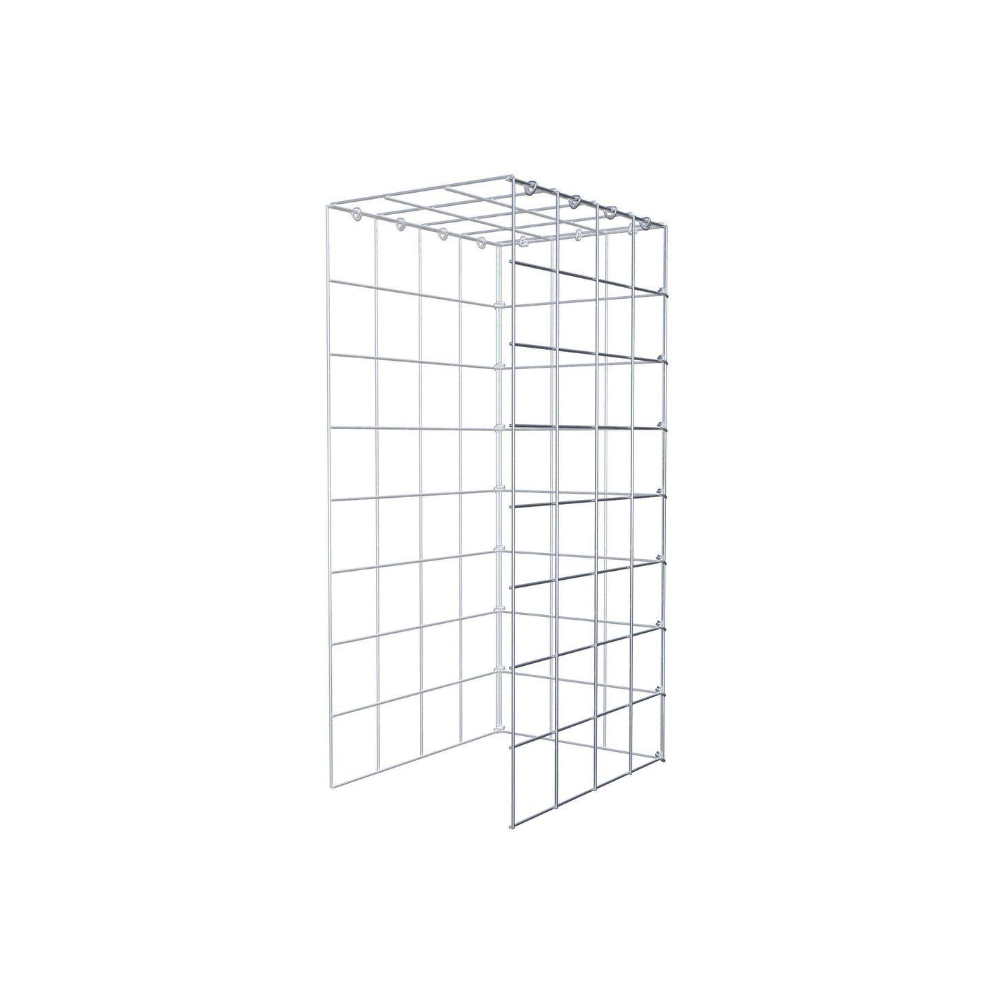 Monteret gabion type 4 80 cm x 40 cm x 30 cm (L x H x D), maskestørrelse 10 cm x 10 cm, C-ring