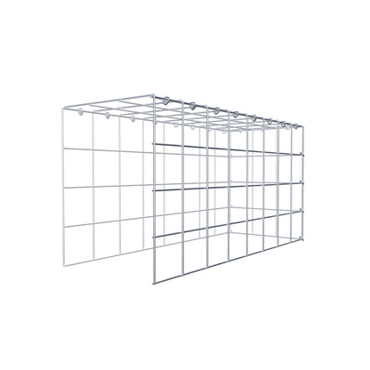 Monteret gabion type 4 80 cm x 40 cm x 30 cm (L x H x D), maskestørrelse 10 cm x 10 cm, C-ring