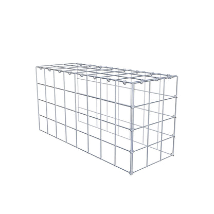 Monteret gabion type 4 80 cm x 40 cm x 30 cm (L x H x D), maskestørrelse 10 cm x 10 cm, C-ring