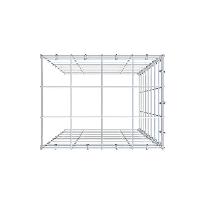 Monteret gabion type 4 80 cm x 40 cm x 30 cm (L x H x D), maskestørrelse 10 cm x 10 cm, C-ring