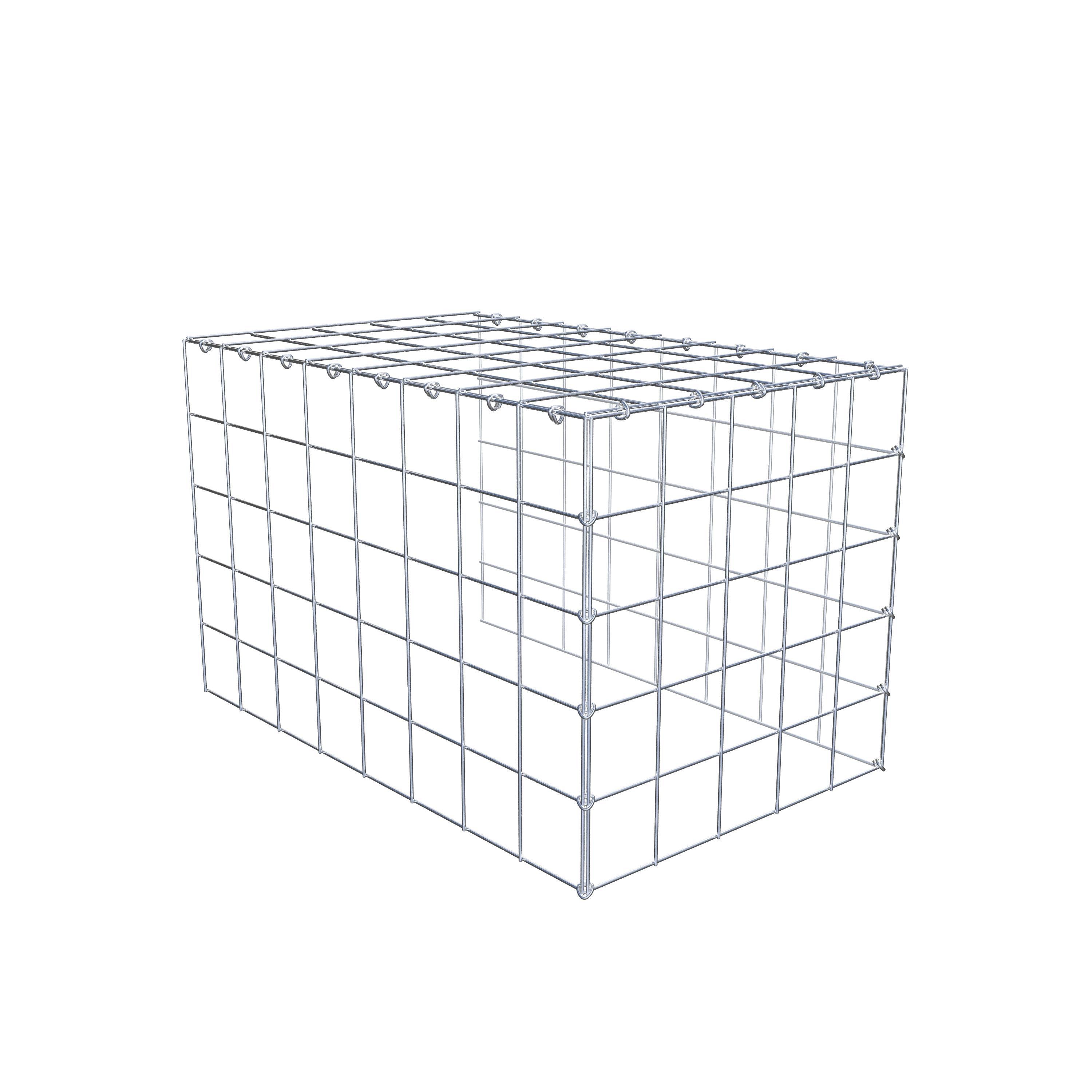 Monteret gabion type 4 80 cm x 50 cm x 50 cm (L x H x D), maskestørrelse 10 cm x 10 cm, C-ring