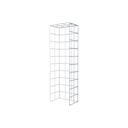 Typ 4 påbyggnadsgabion 100 cm x 20 cm x 30 cm (L x H x D), maskstorlek 10 cm x 10 cm, C-ring