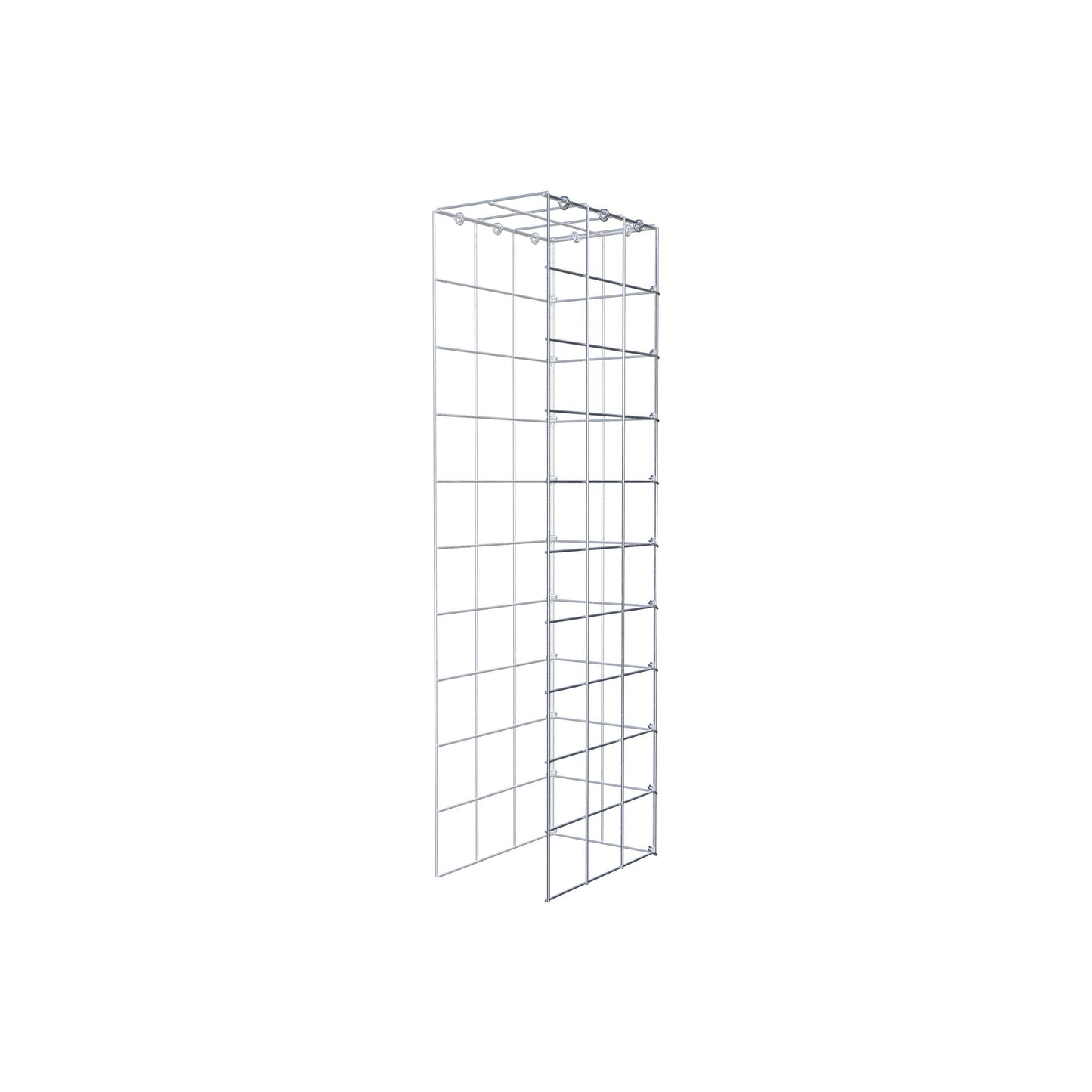 Mounted gabion type 4 100 cm x 30 cm x 20 cm (L x H x D), mesh size 10 cm x 10 cm, C-ring