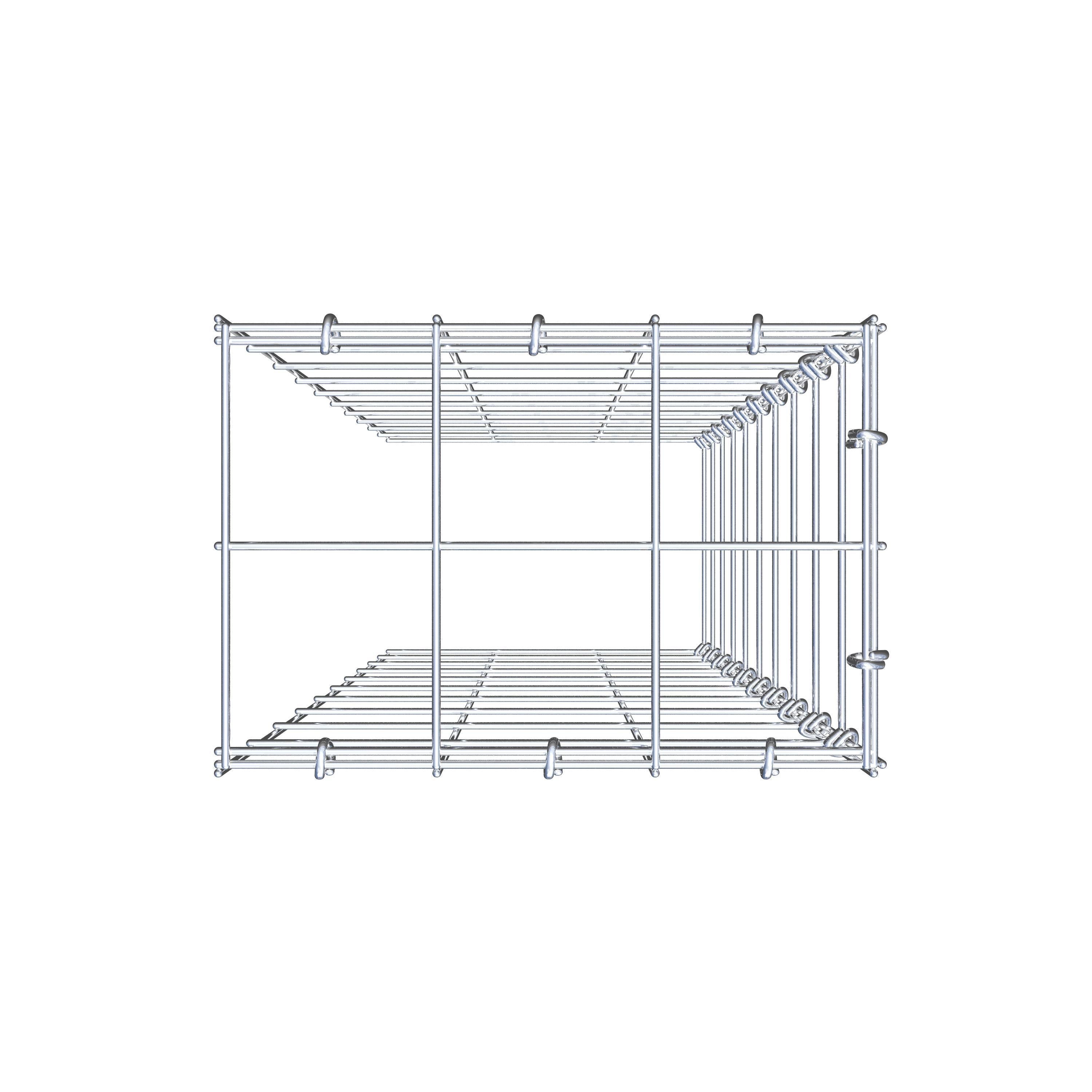 Anbaugabione Typ 4 100 cm x 30 cm x 20 cm (L x H x T), Maschenweite 10 cm x 10 cm, C-Ring