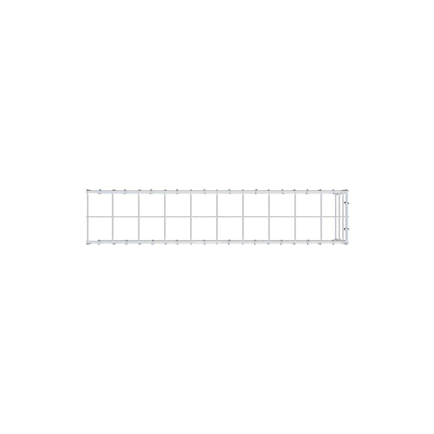 Mounted gabion type 4 100 cm x 30 cm x 20 cm (L x H x D), mesh size 10 cm x 10 cm, C-ring