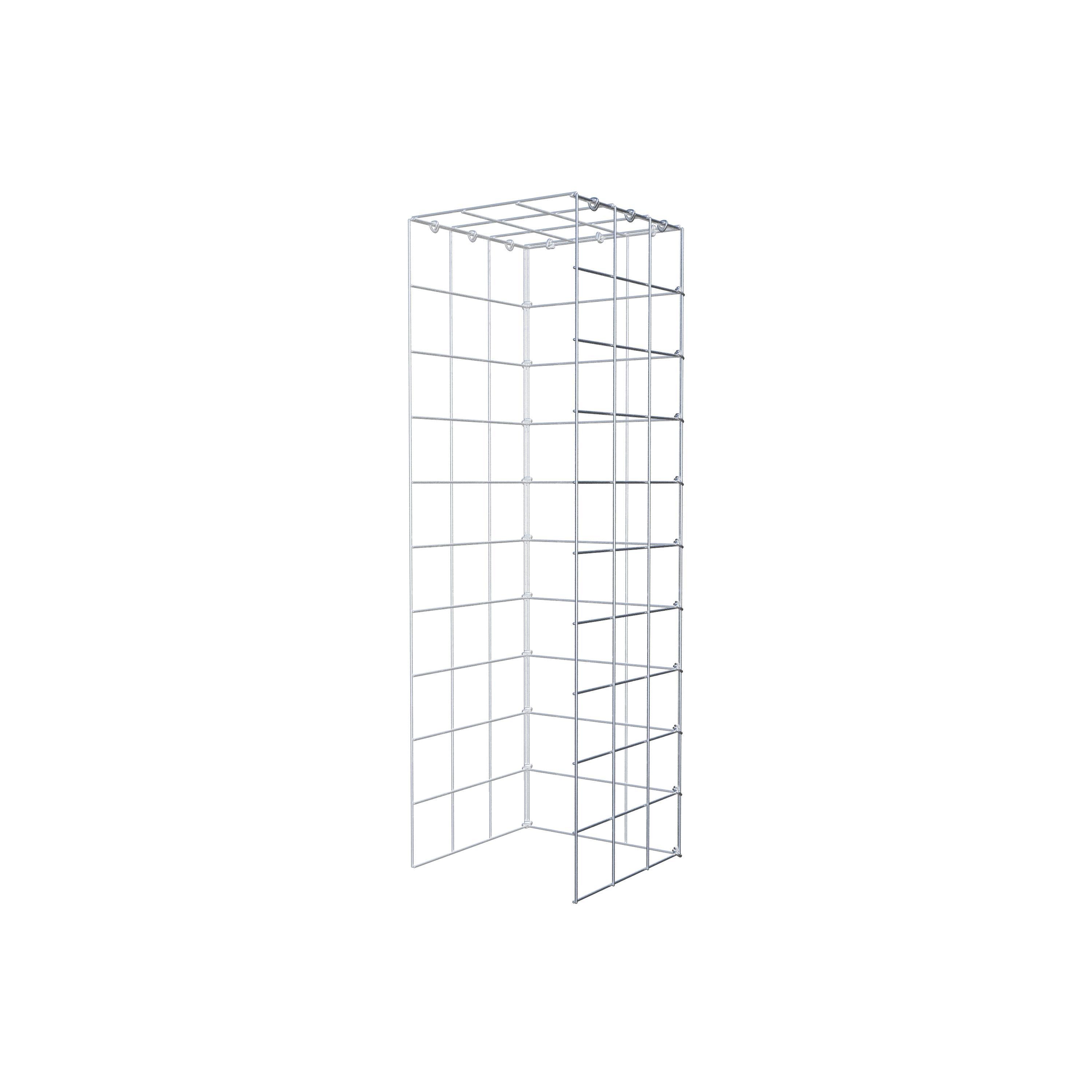 Mounted gabion type 4 100 cm x 30 cm x 30 cm (L x H x D), mesh size 10 cm x 10 cm, C-ring