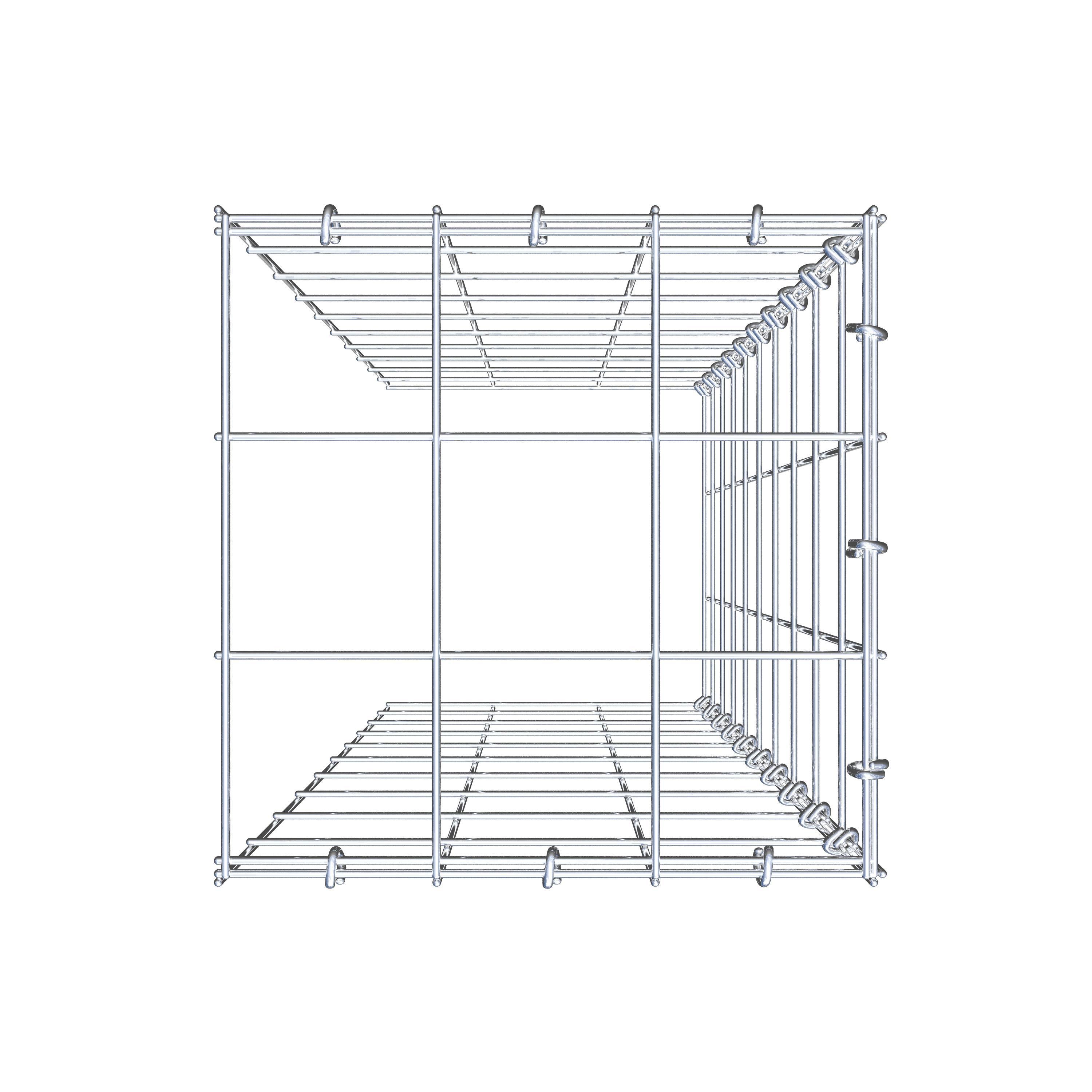 Mounted gabion type 4 100 cm x 30 cm x 30 cm (L x H x D), mesh size 10 cm x 10 cm, C-ring