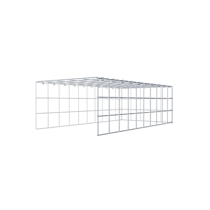 Fourche rapportée type 4 100 cm x 30 cm x 50 cm (L x H x P), mailles 10 cm x 10 cm, anneau C