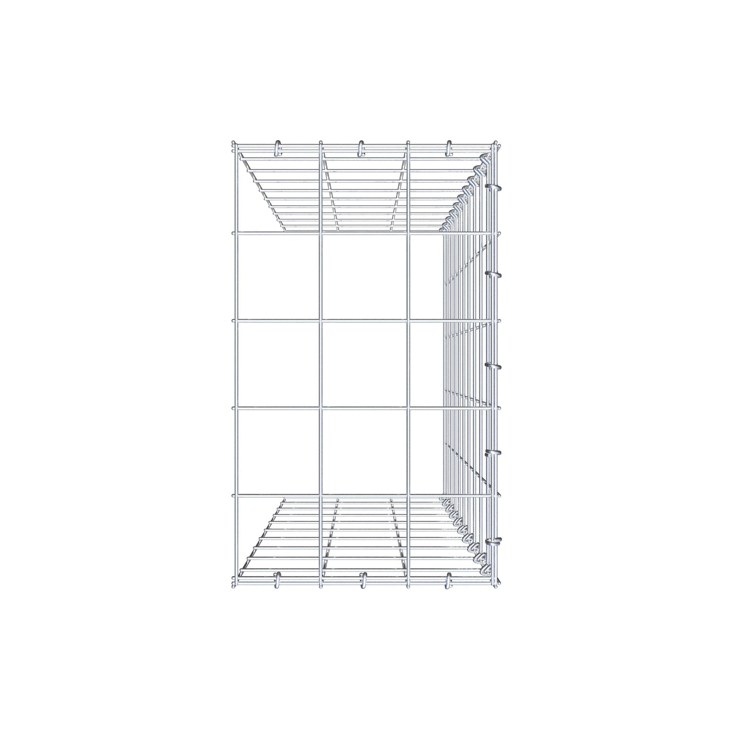 Fourche rapportée type 4 100 cm x 30 cm x 50 cm (L x H x P), mailles 10 cm x 10 cm, anneau C