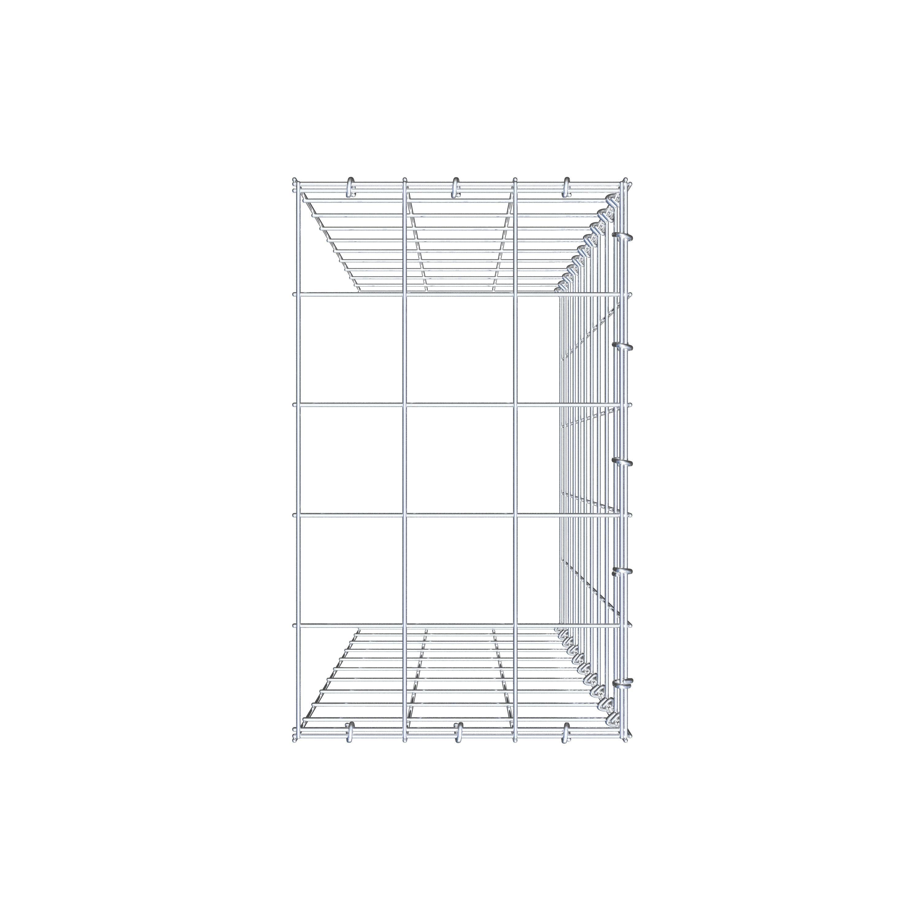 Anbaugabione Typ 4 100 cm x 30 cm x 50 cm (L x H x T), Maschenweite 10 cm x 10 cm, C-Ring