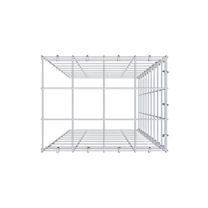 Gabbione aggiuntivo tipo 4 100 cm x 40 cm x 30 cm (L x A x P), maglia 10 cm x 10 cm, anello a C