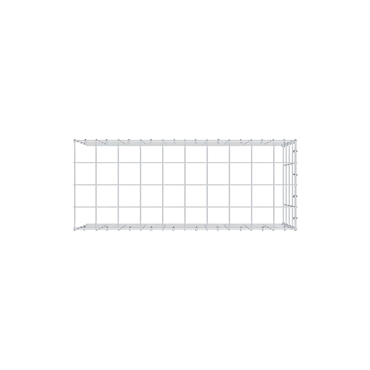 Add-on schanskorf type 4 100 cm x 40 cm x 40 cm (L x H x D), maaswijdte 10 cm x 10 cm, C-ring
