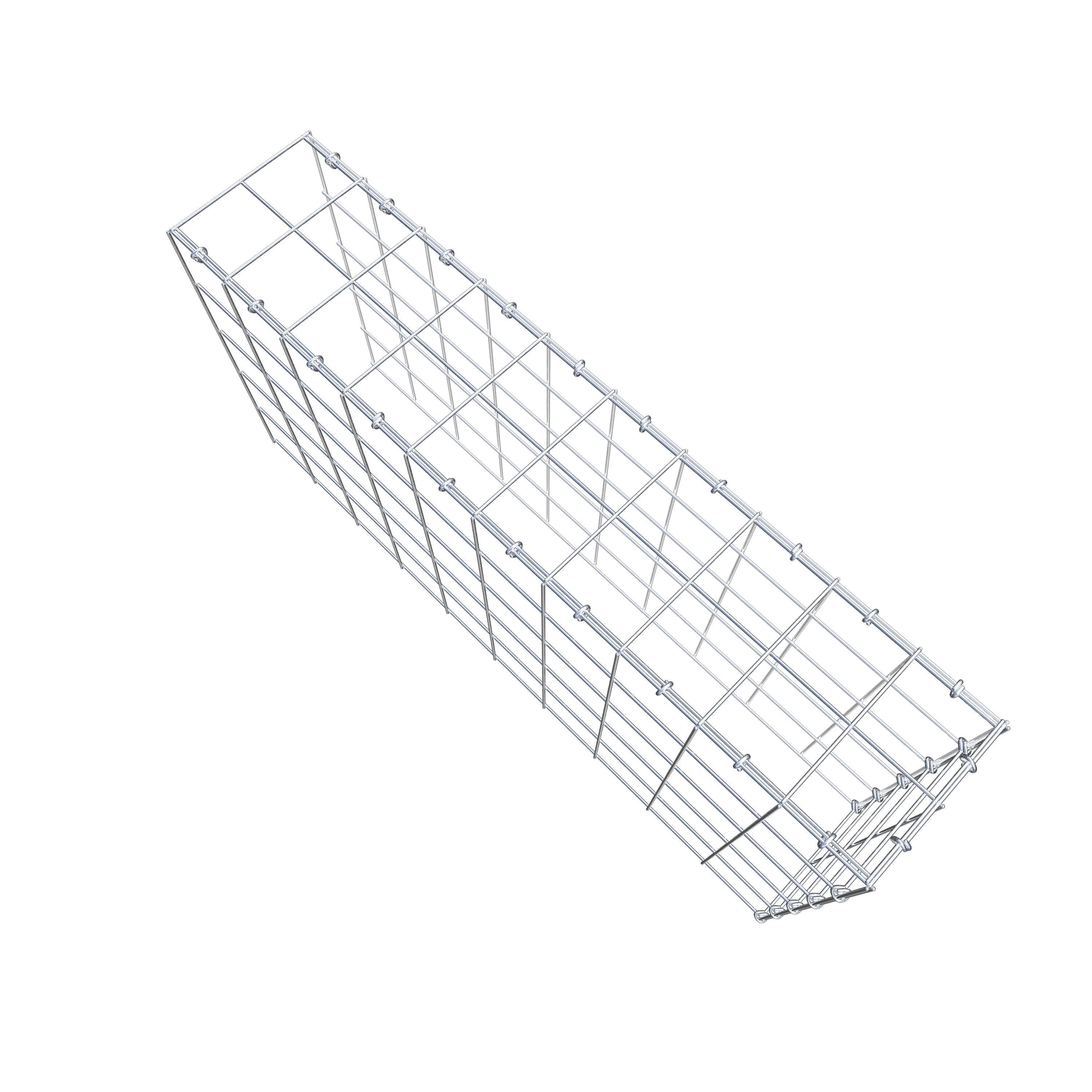 Mounted gabion type 4 100 cm x 50 cm x 20 cm (L x H x D), mesh size 10 cm x 10 cm, C-ring