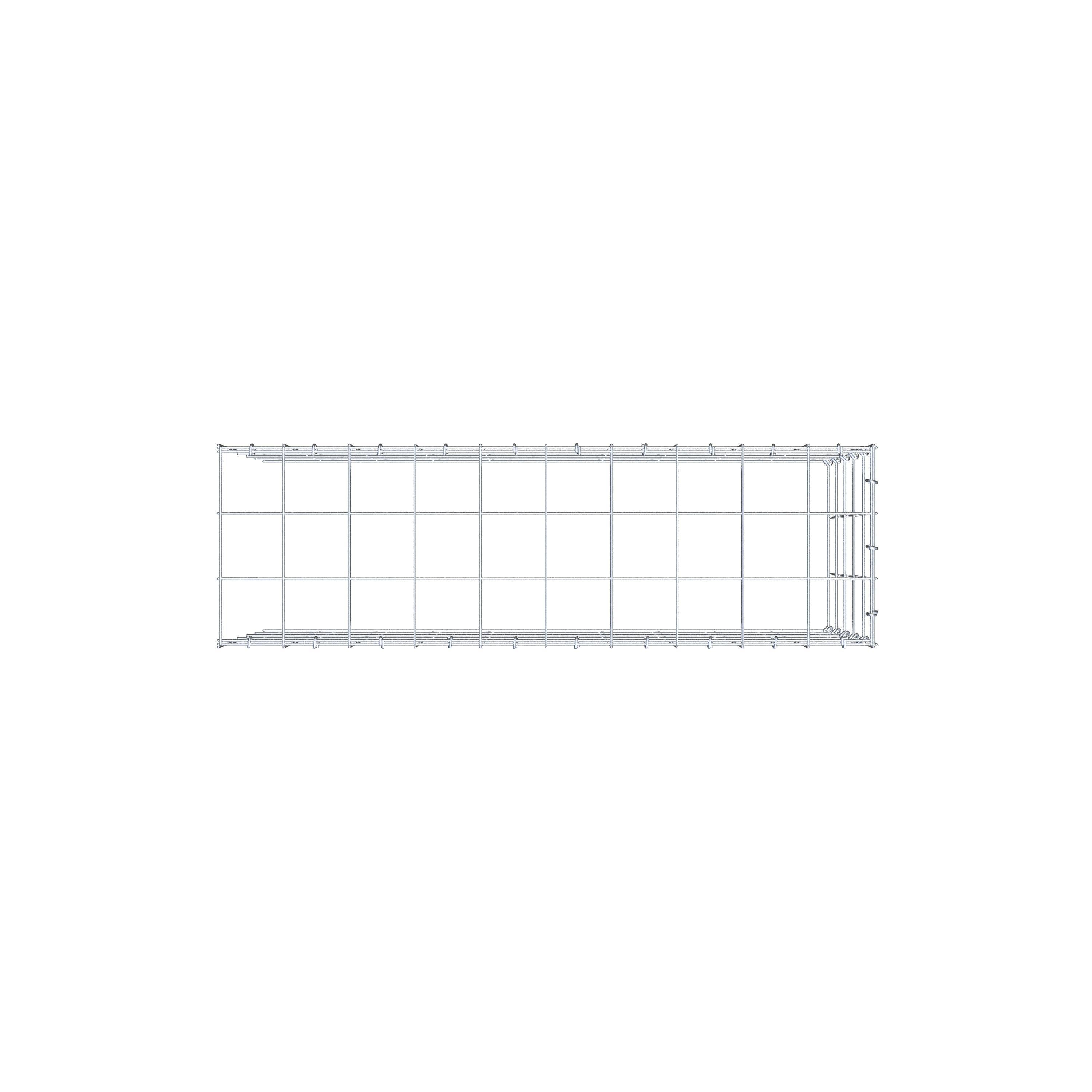 Mounted gabion type 4 100 cm x 50 cm x 30 cm (L x H x D), mesh size 10 cm x 10 cm, C-ring