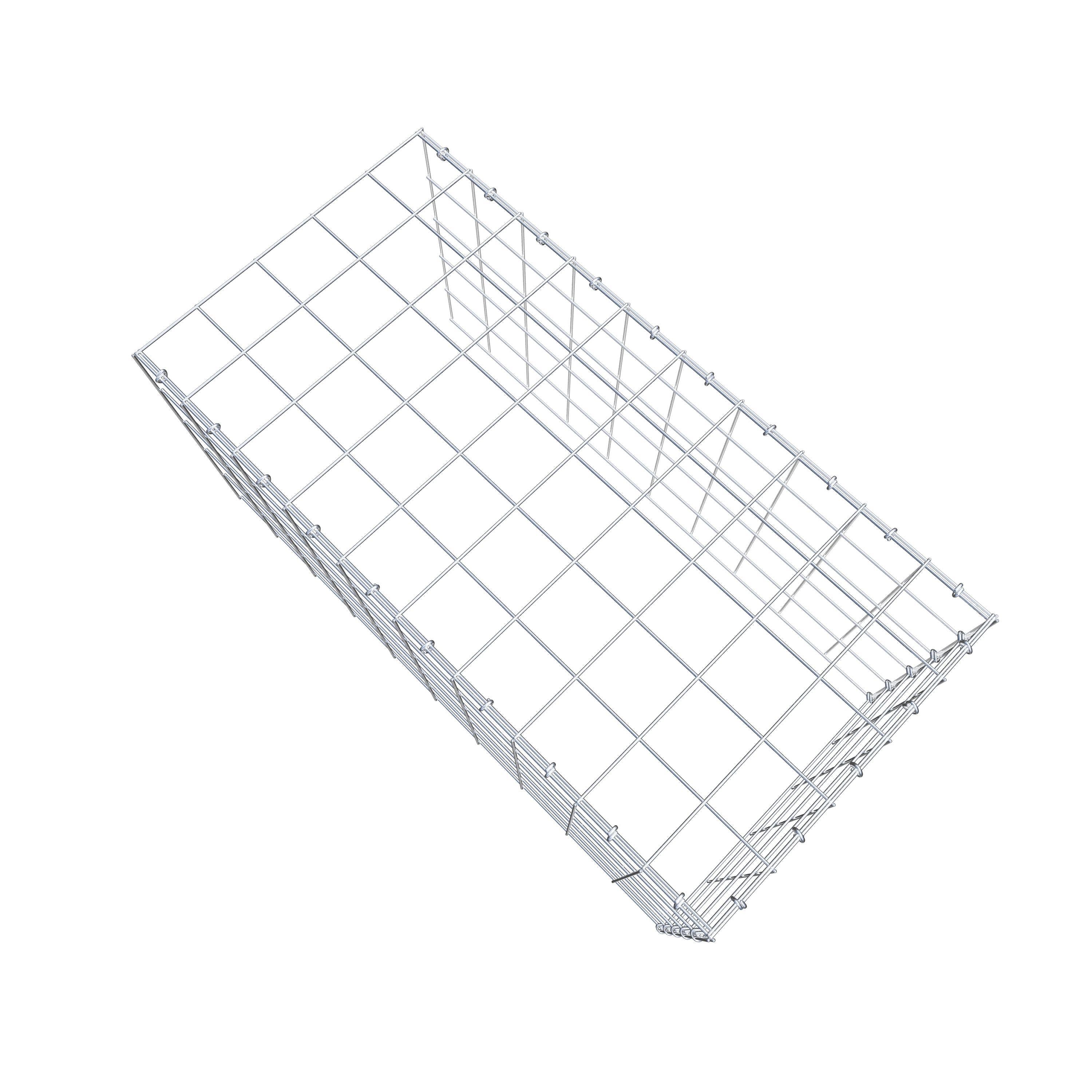 Monteret gabion type 4 100 cm x 50 cm x 50 cm (L x H x D), maskestørrelse 10 cm x 10 cm, C-ring