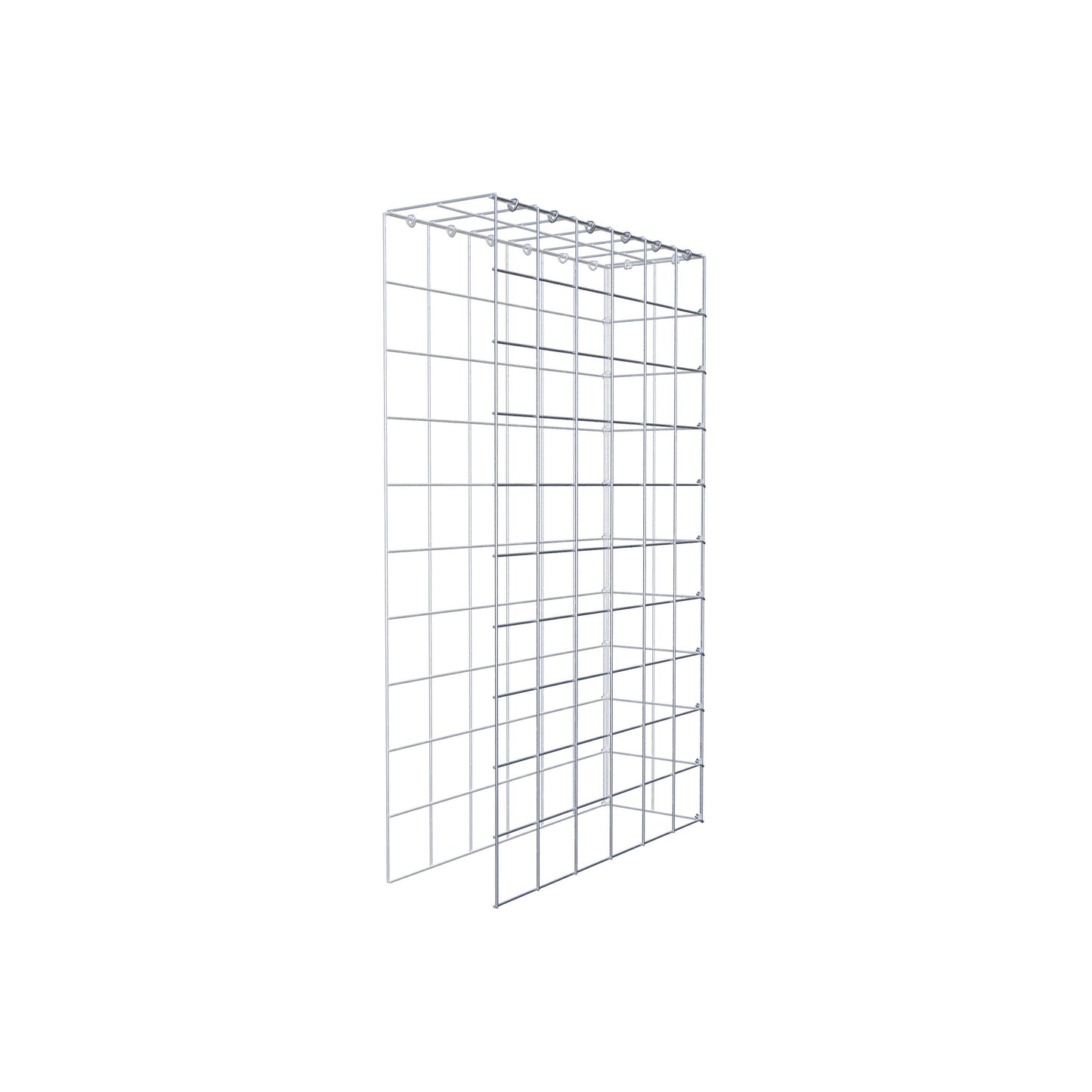 Mounted gabion type 4 100 cm x 60 cm x 20 cm (L x H x D), mesh size 10 cm x 10 cm, C-ring