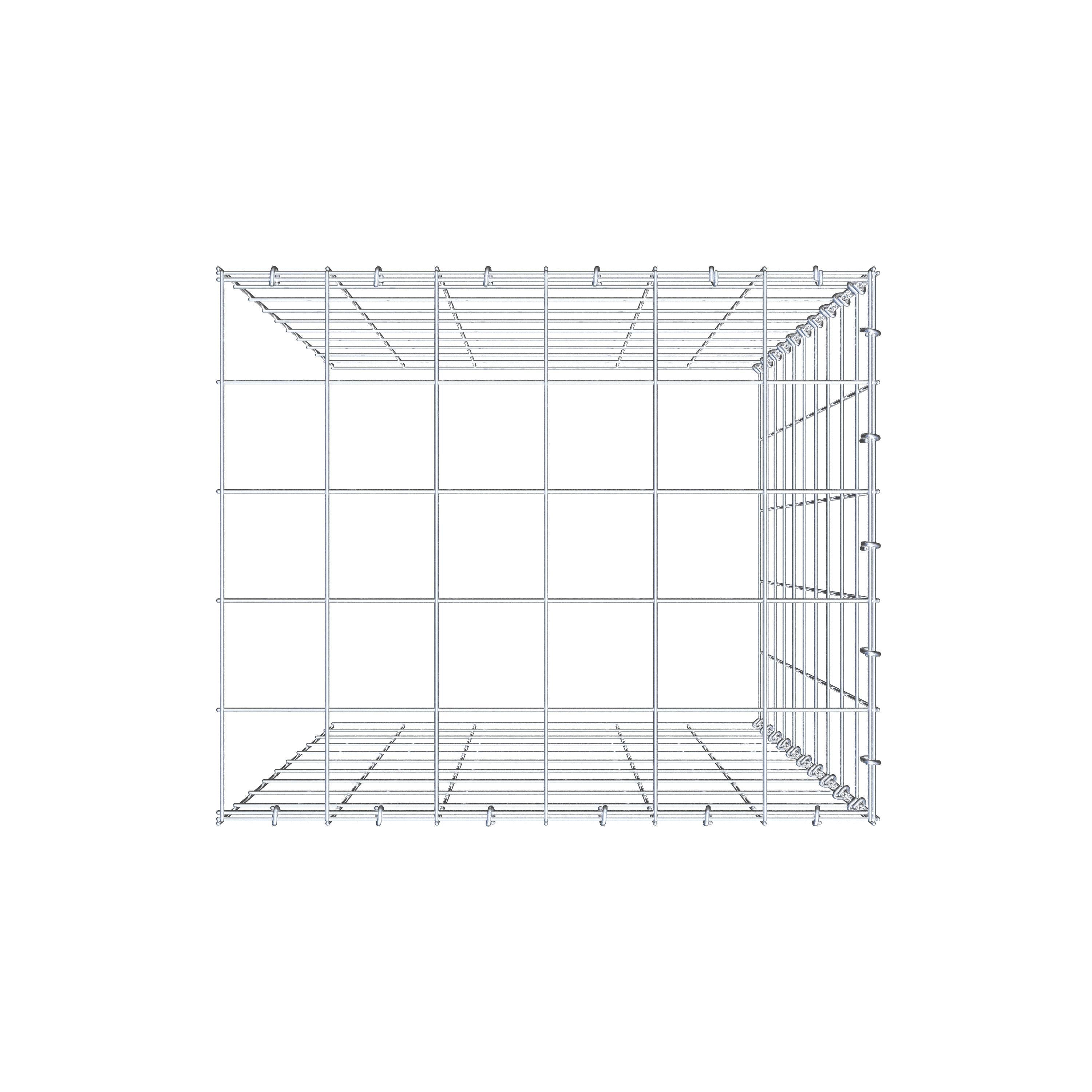 Anbaugabione Typ 4 100 cm x 60 cm x 50 cm (L x H x T), Maschenweite 10 cm x 10 cm, C-Ring