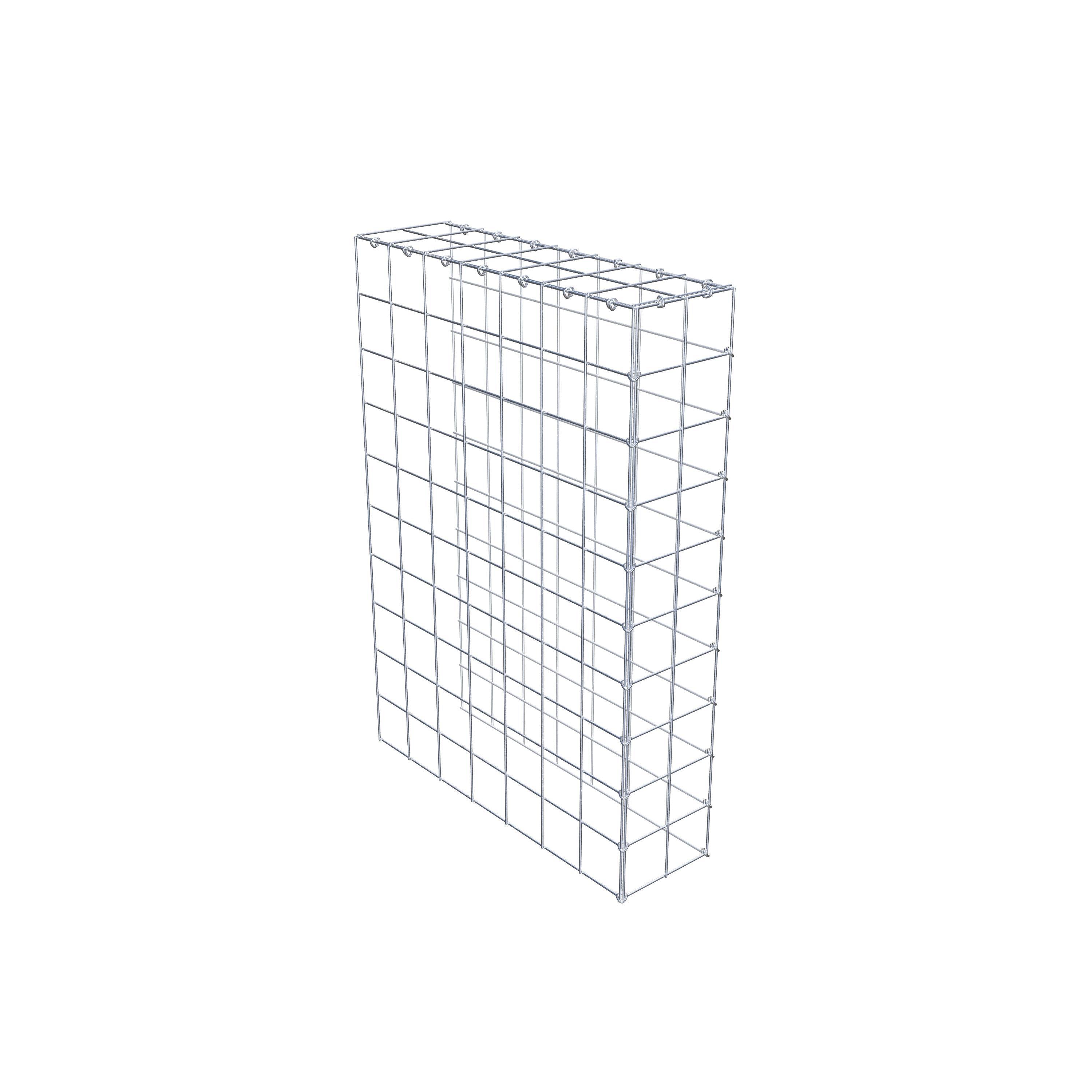 Monteret gabion type 4 100 cm x 70 cm x 20 cm (L x H x D), maskestørrelse 10 cm x 10 cm, C-ring