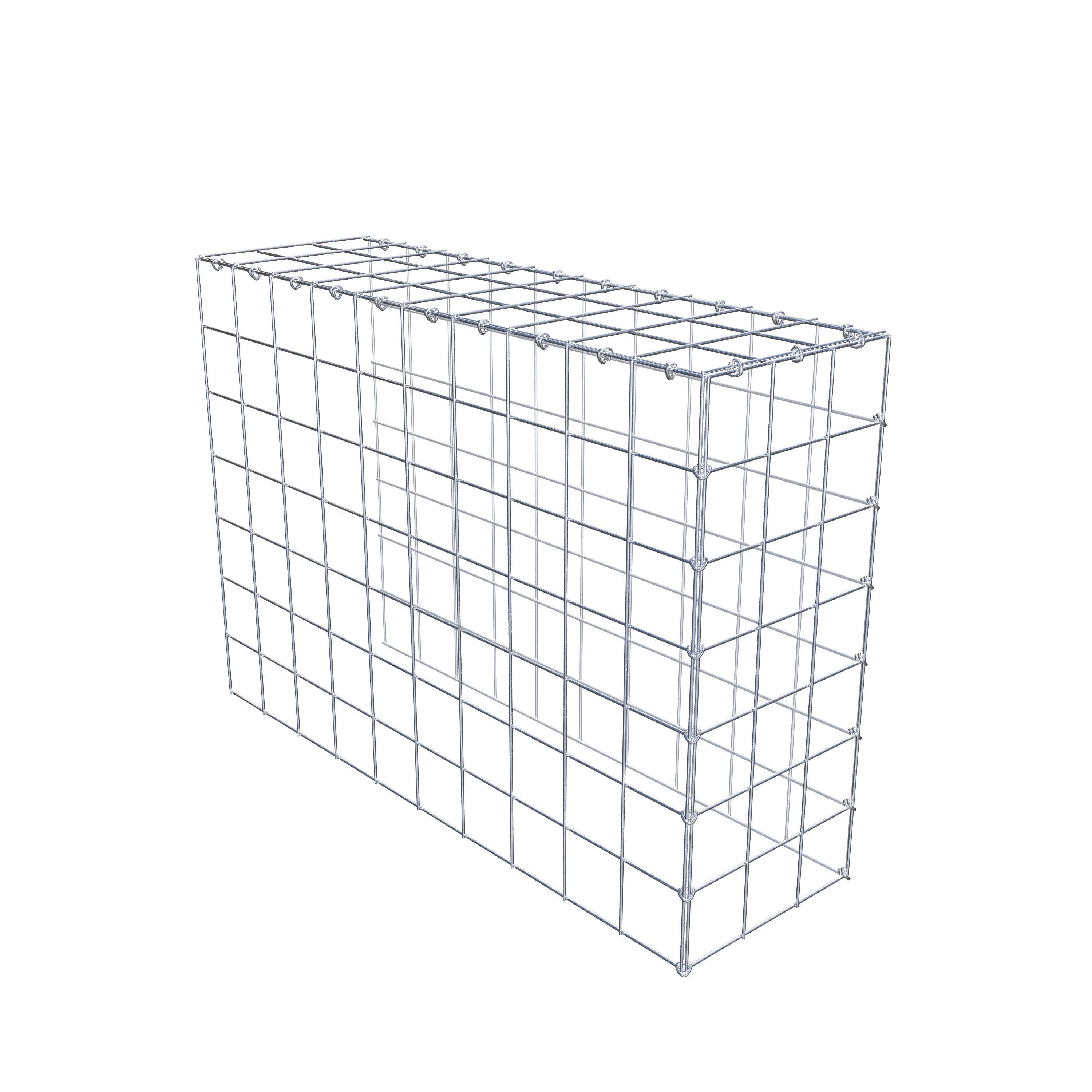 Mounted gabion type 4 100 cm x 70 cm x 30 cm (L x H x D), mesh size 10 cm x 10 cm, C-ring