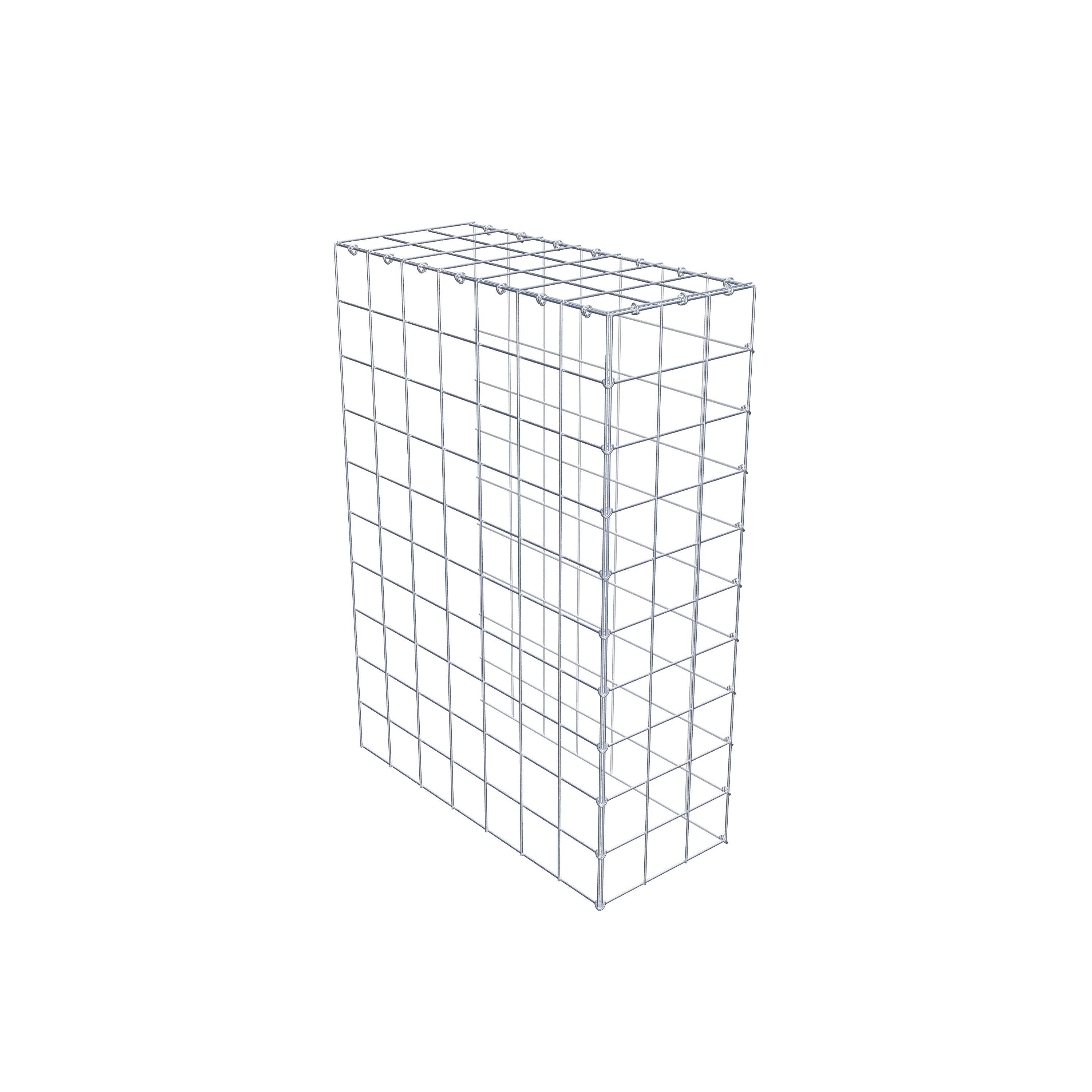 Mounted gabion type 4 100 cm x 70 cm x 30 cm (L x H x D), mesh size 10 cm x 10 cm, C-ring