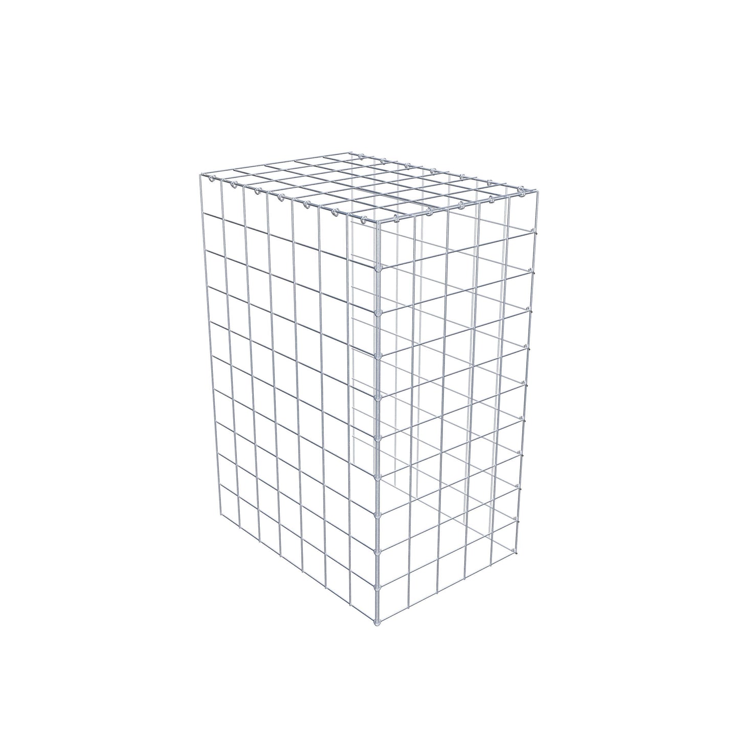 Monteret gabion type 4 100 cm x 70 cm x 50 cm (L x H x D), maskestørrelse 10 cm x 10 cm, C-ring