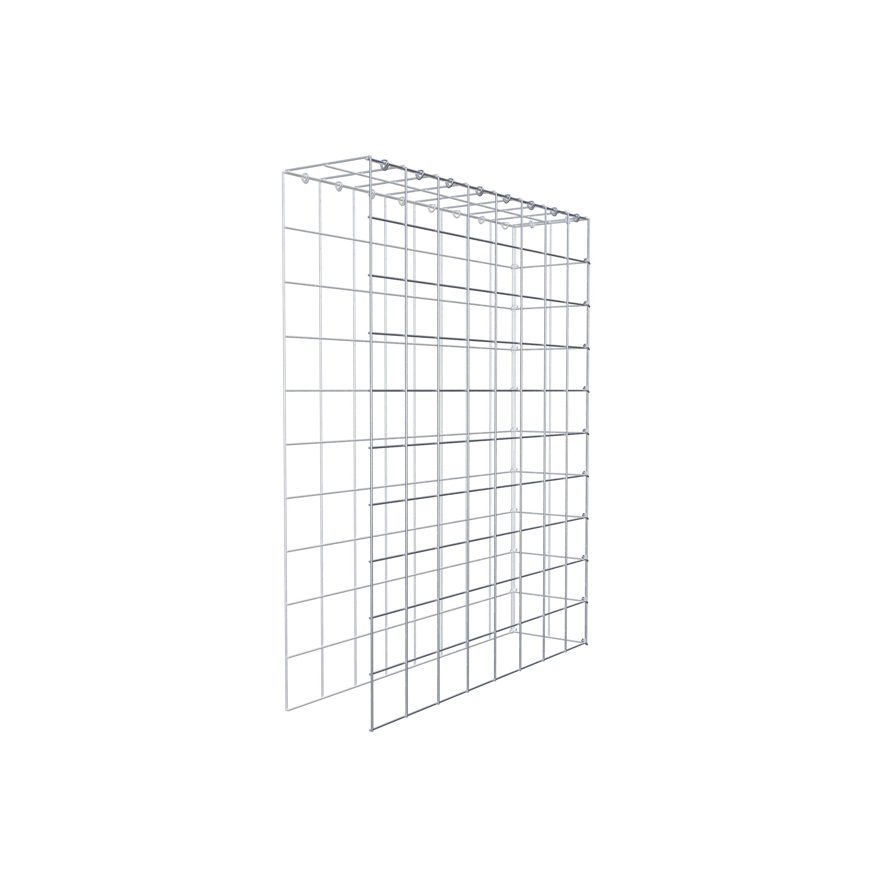 Monteret gabion type 4 100 cm x 80 cm x 20 cm (L x H x D), maskestørrelse 10 cm x 10 cm, C-ring