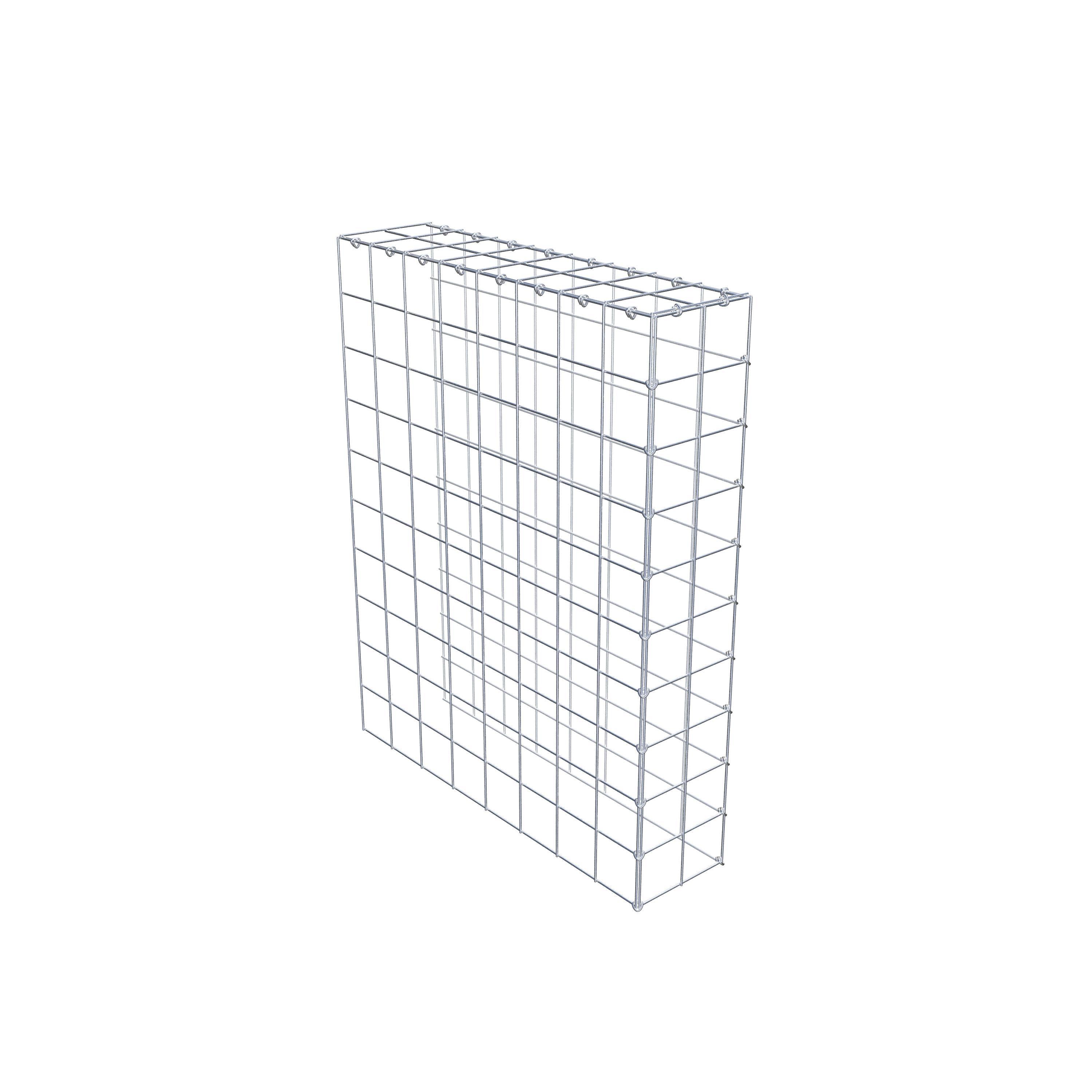 Monteret gabion type 4 100 cm x 80 cm x 20 cm (L x H x D), maskestørrelse 10 cm x 10 cm, C-ring