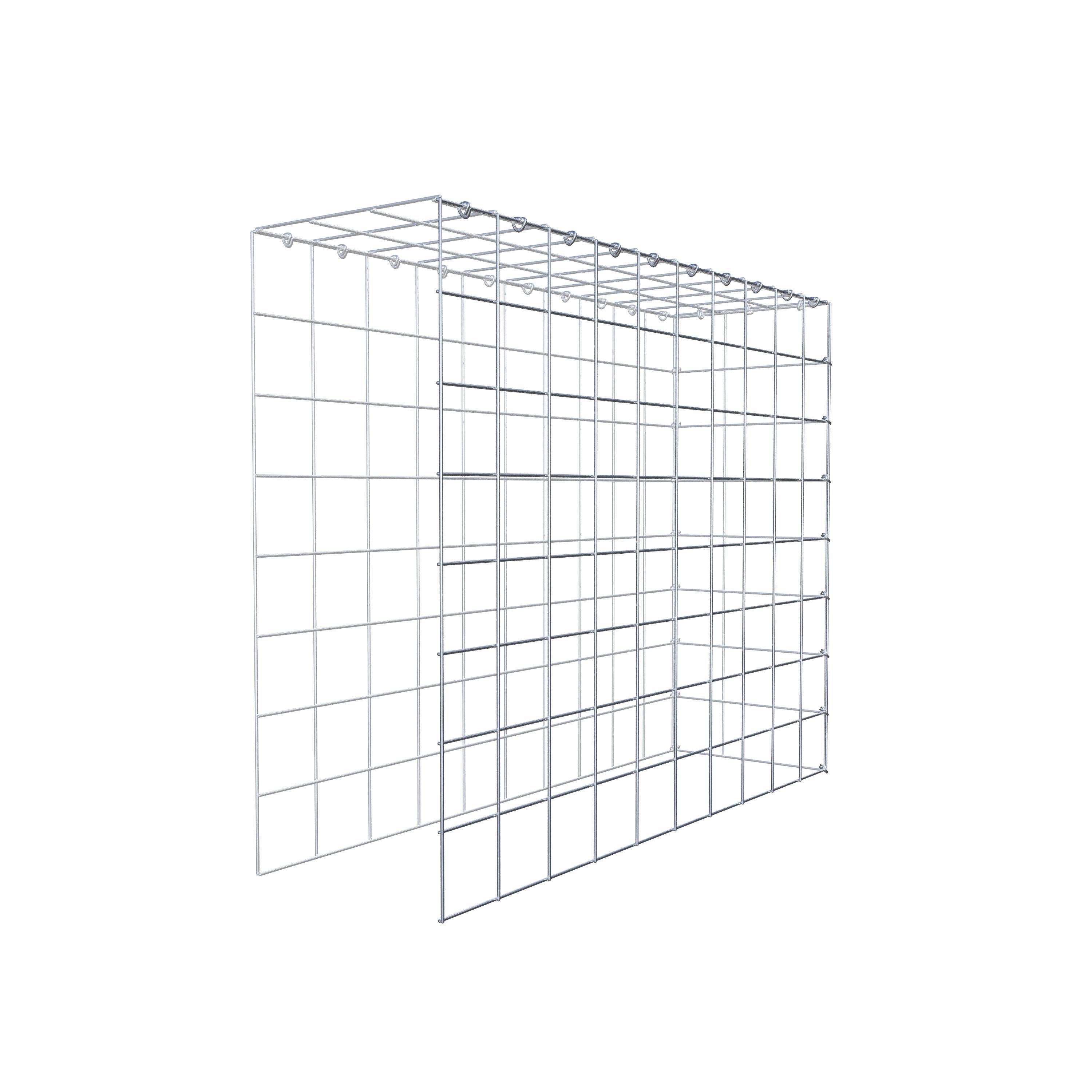 Monteret gabion type 4 100 cm x 80 cm x 30 cm (L x H x D), maskestørrelse 10 cm x 10 cm, C-ring