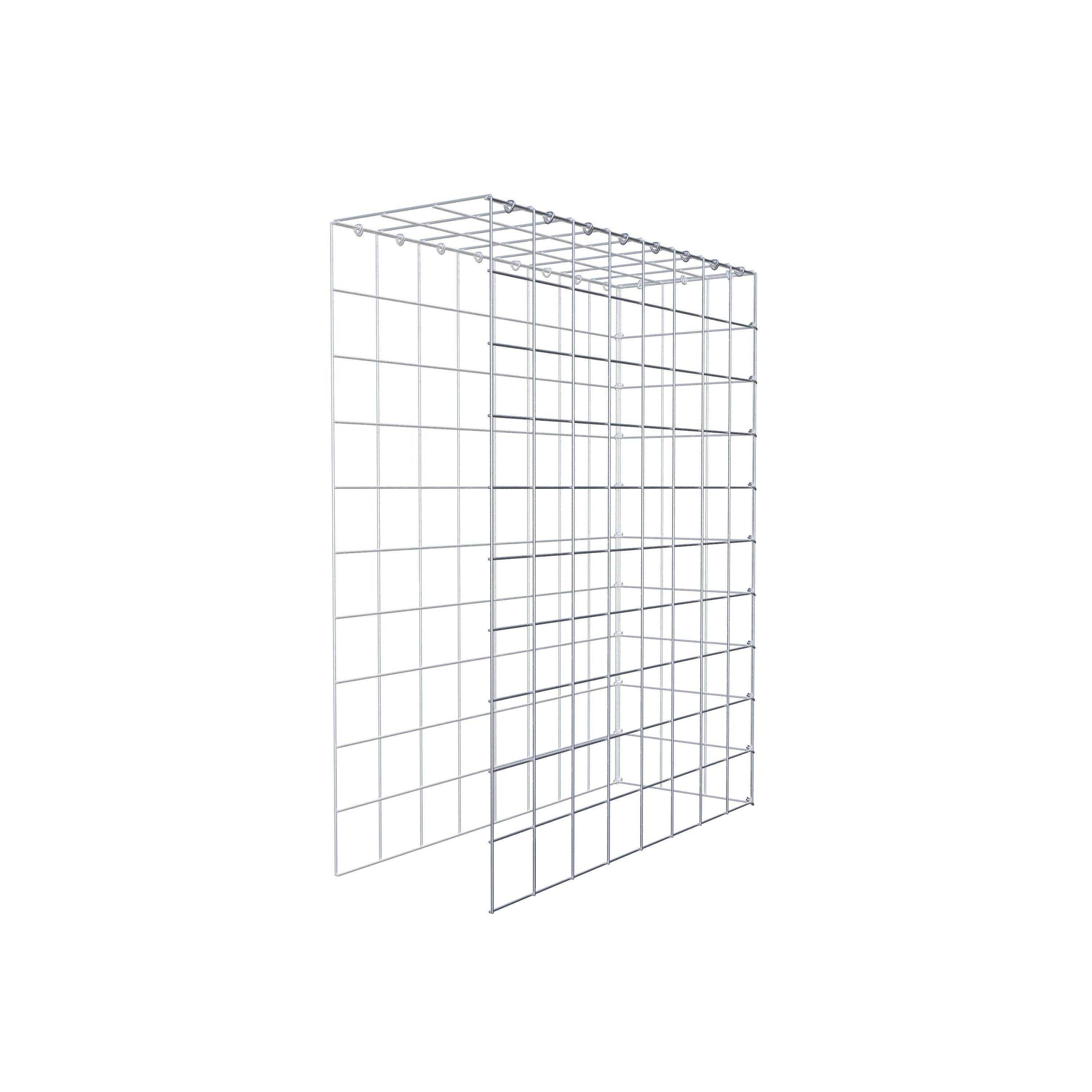 Monteret gabion type 4 100 cm x 80 cm x 30 cm (L x H x D), maskestørrelse 10 cm x 10 cm, C-ring