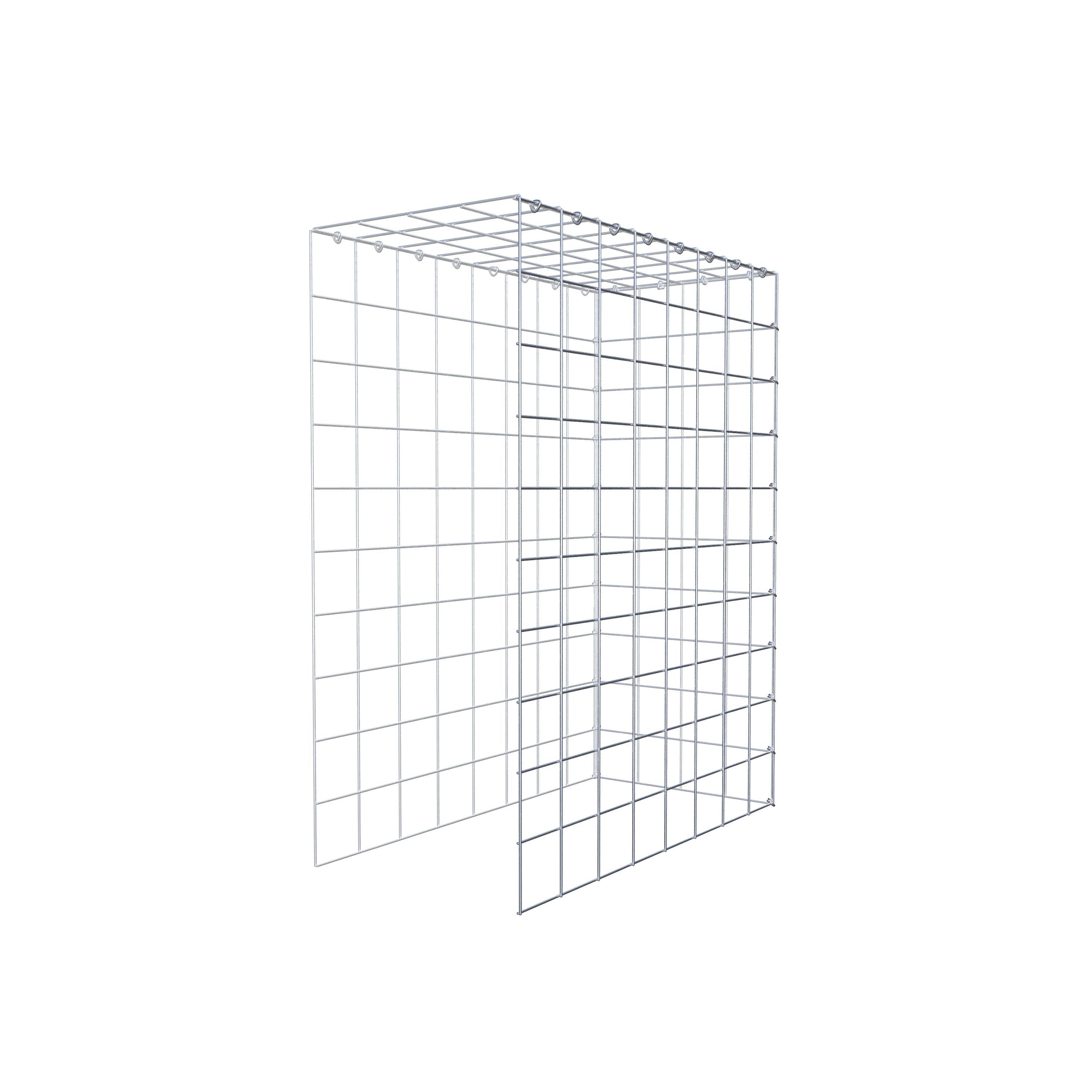 Monteret gabion type 4 100 cm x 80 cm x 40 cm (L x H x D), maskestørrelse 10 cm x 10 cm, C-ring