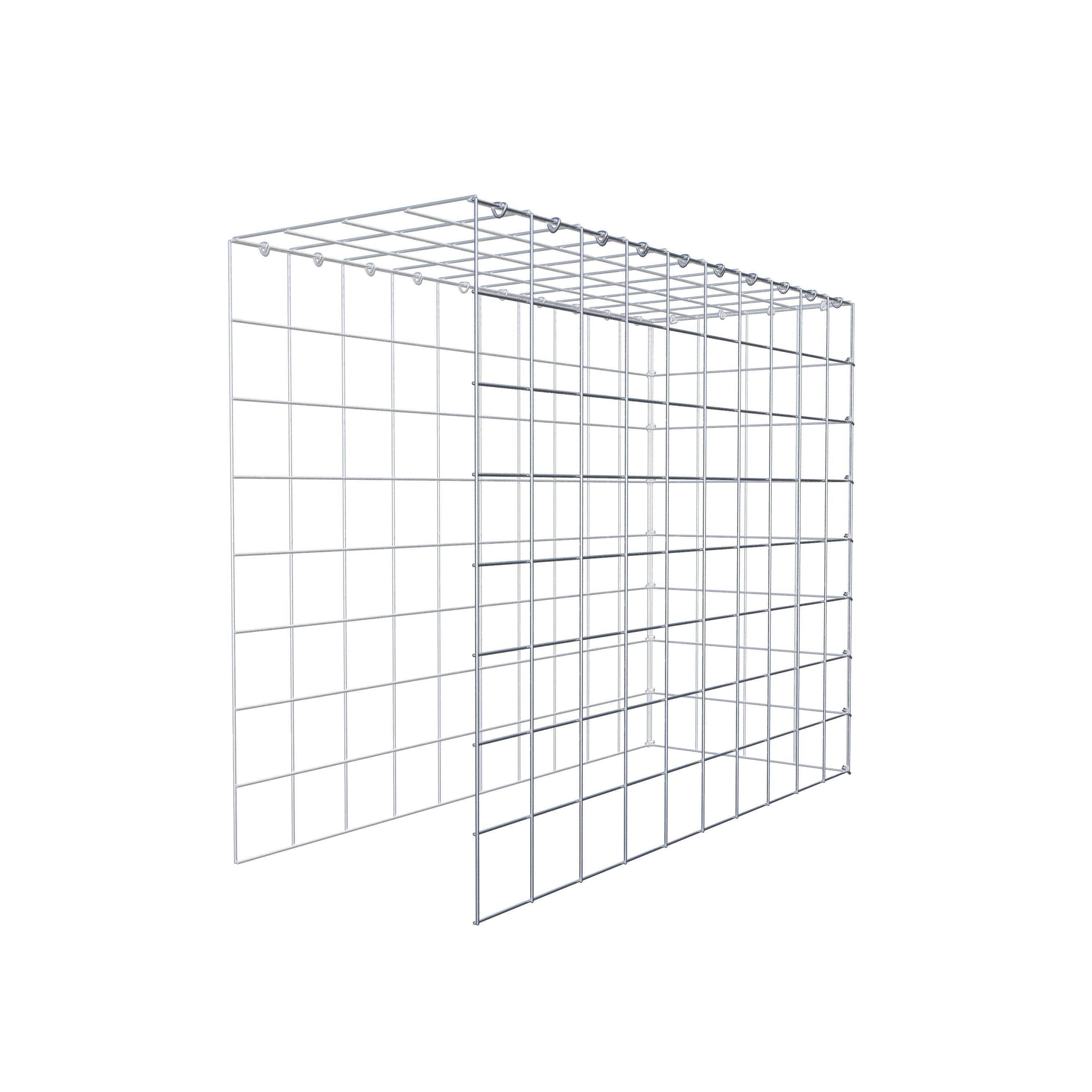 Monteret gabion type 4 100 cm x 80 cm x 40 cm (L x H x D), maskestørrelse 10 cm x 10 cm, C-ring