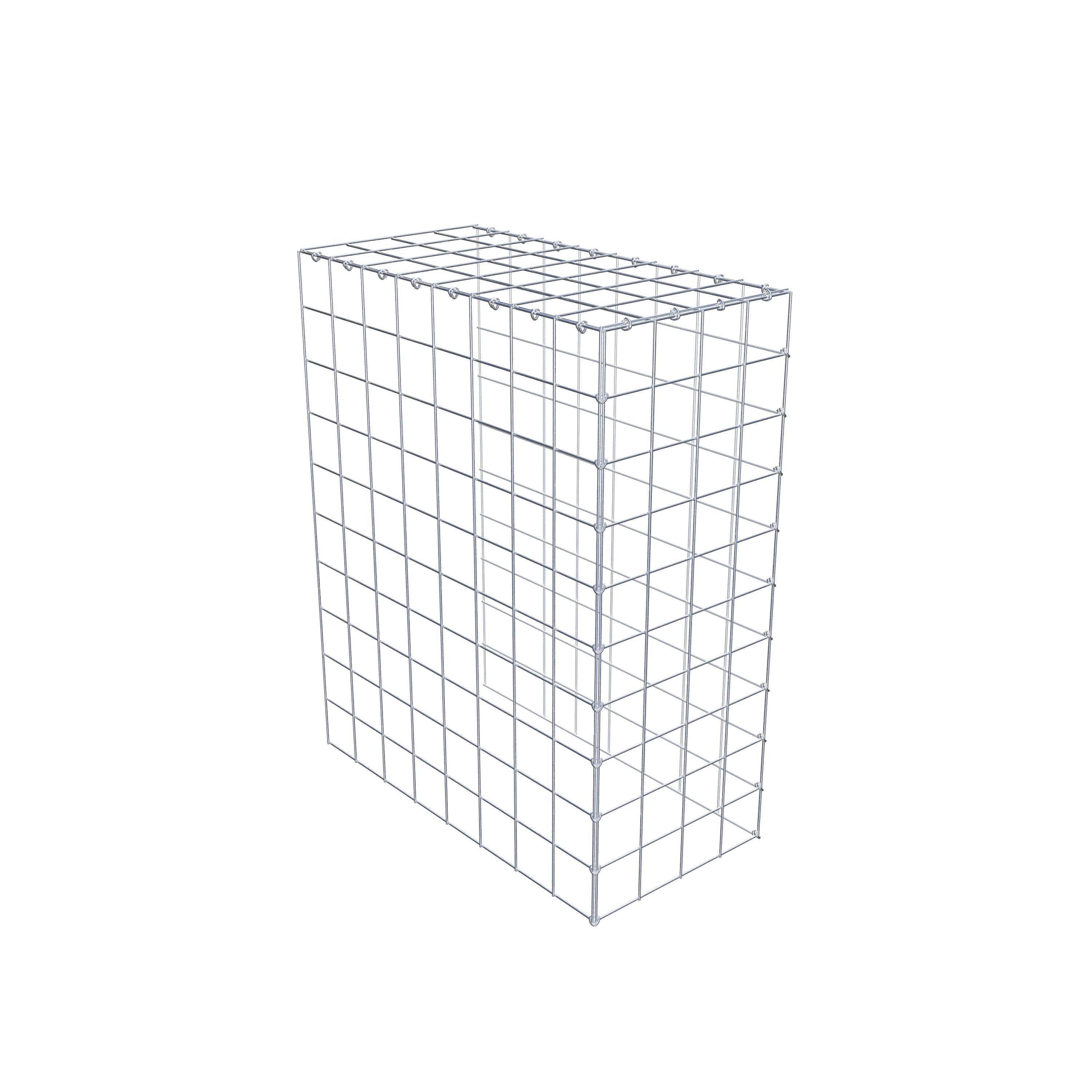 Monteret gabion type 4 100 cm x 80 cm x 40 cm (L x H x D), maskestørrelse 10 cm x 10 cm, C-ring