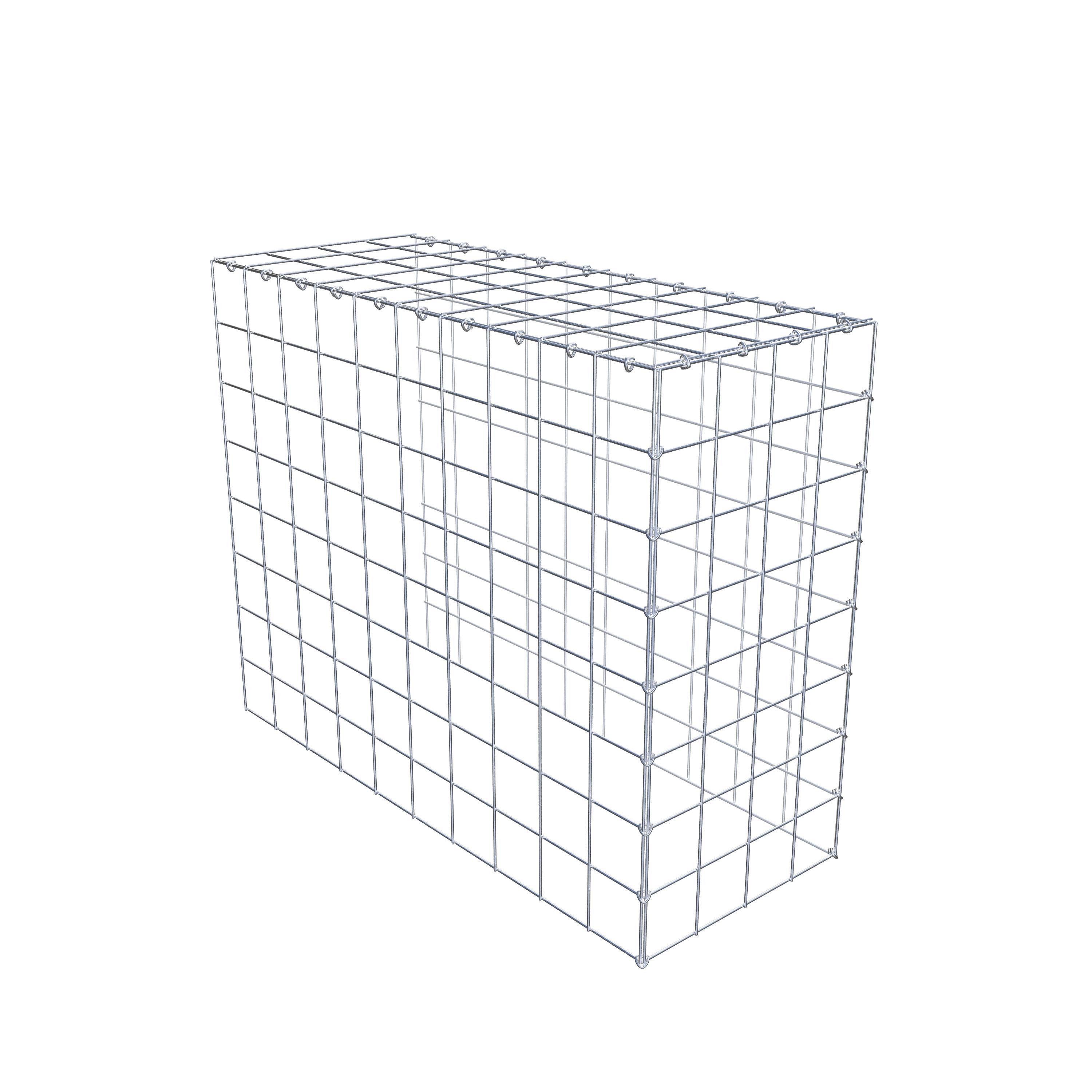 Monteret gabion type 4 100 cm x 80 cm x 40 cm (L x H x D), maskestørrelse 10 cm x 10 cm, C-ring