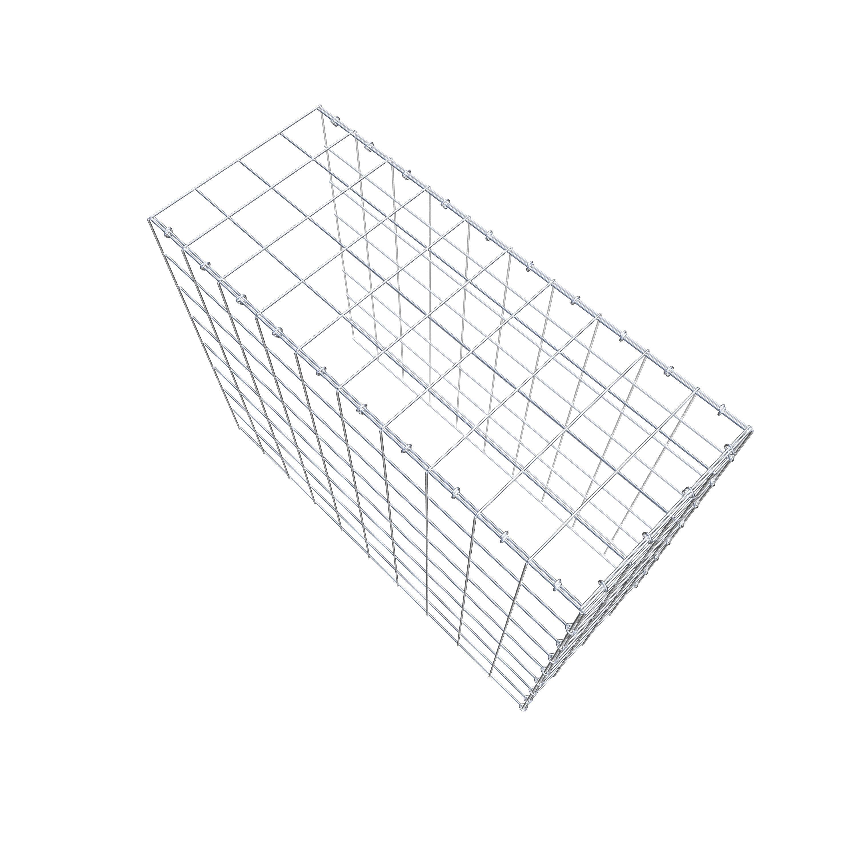 Monteret gabion type 4 100 cm x 80 cm x 40 cm (L x H x D), maskestørrelse 10 cm x 10 cm, C-ring