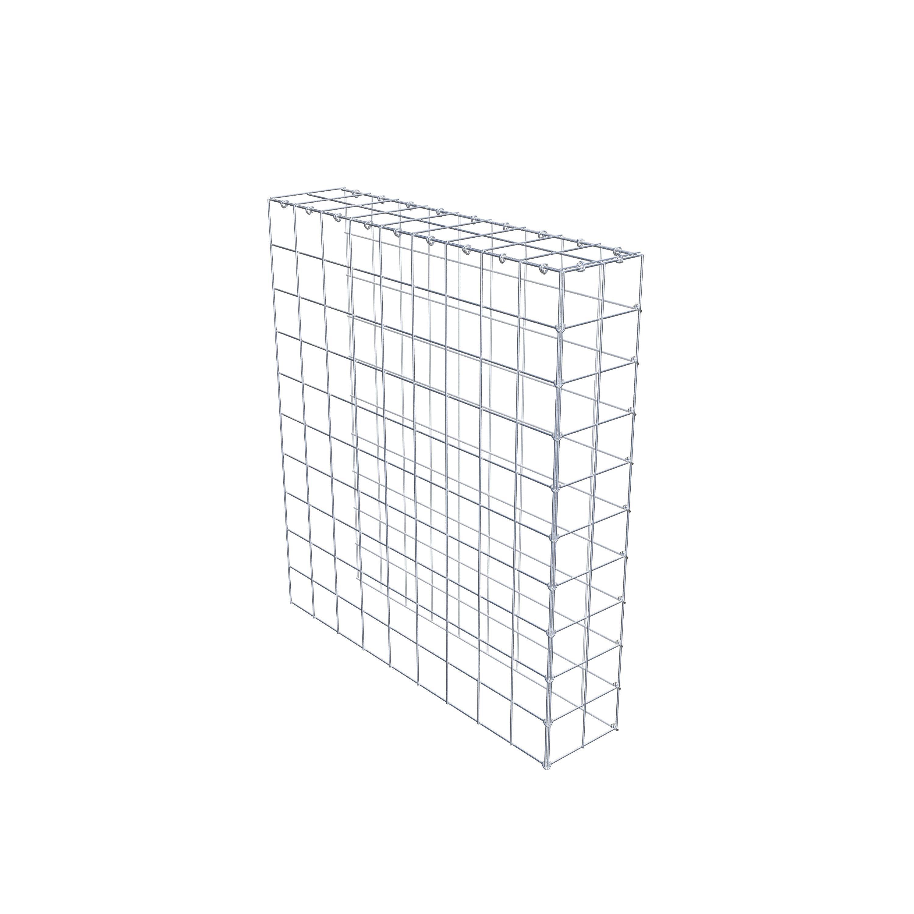 Mounted gabion type 4 100 cm x 90 cm x 20 cm (L x H x D), mesh size 10 cm x 10 cm, C-ring